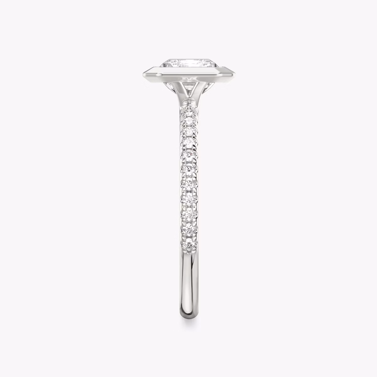 The Signature Bezel | Radiant | Platinum | bandAccent: Pavé | diamondOrientation: horizontal | caratWeight: other