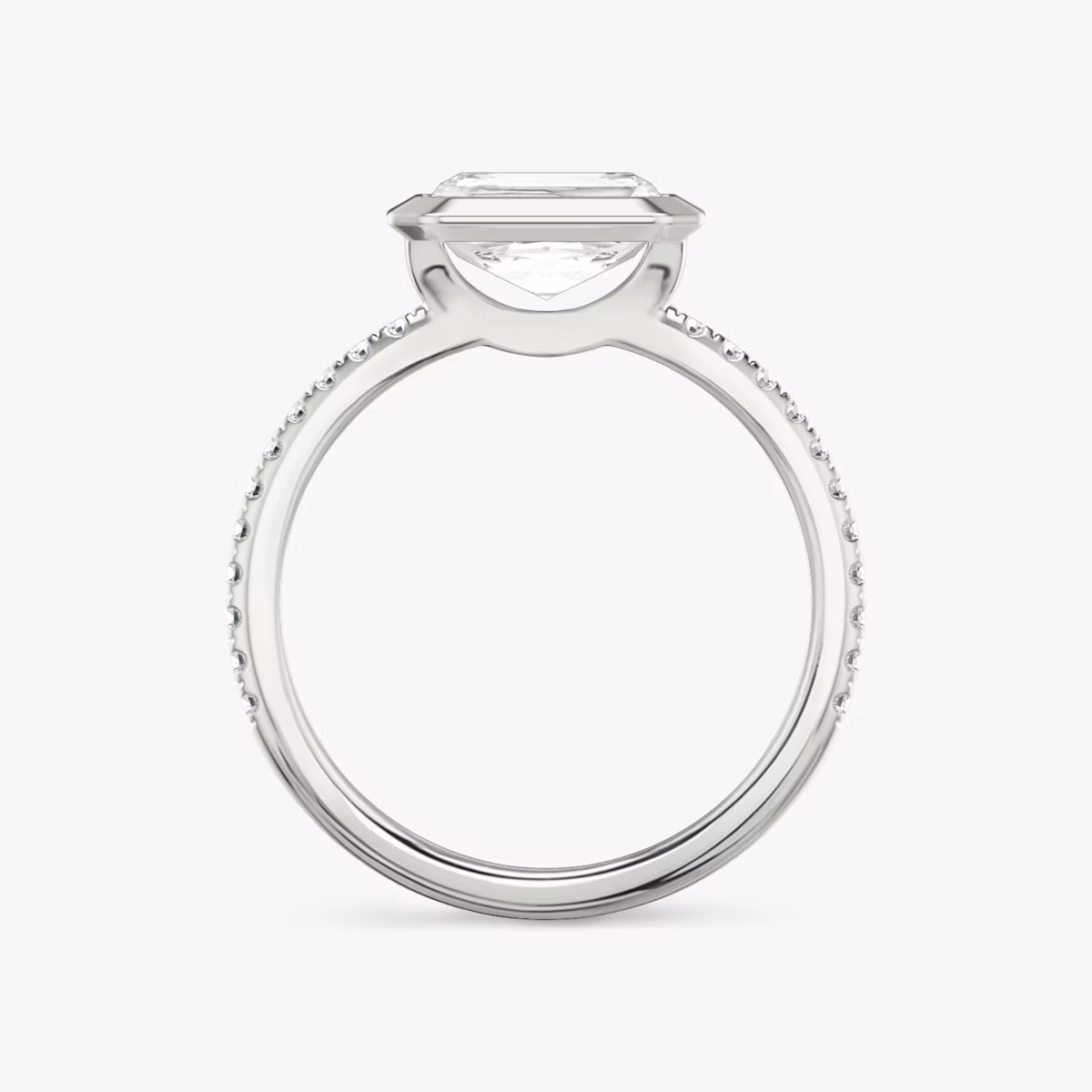 The Signature Bezel | Radiant | Platinum | bandAccent: Pavé | diamondOrientation: horizontal | caratWeight: other