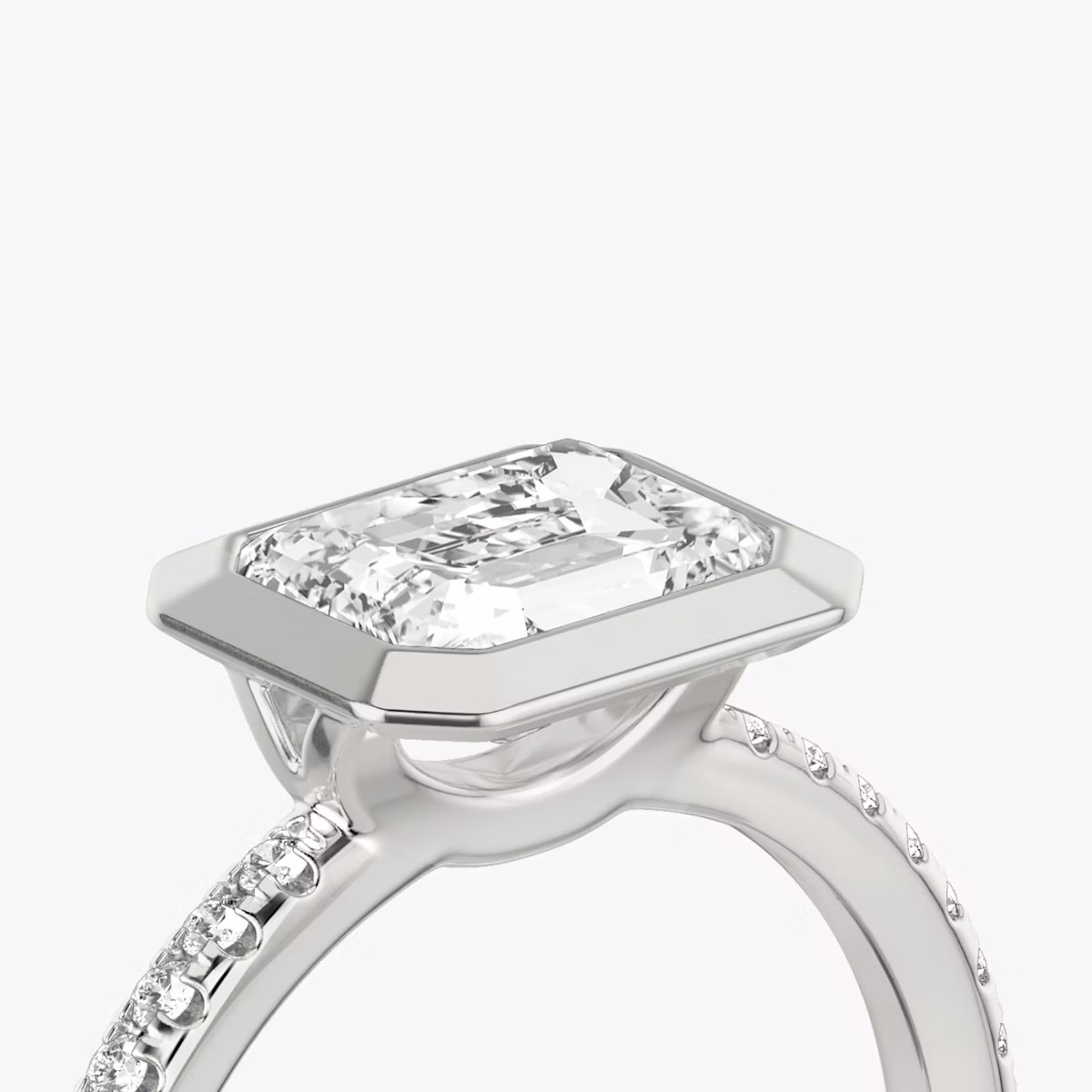 The Signature Bezel | Radiant | Platinum | bandAccent: Pavé | diamondOrientation: horizontal | caratWeight: other