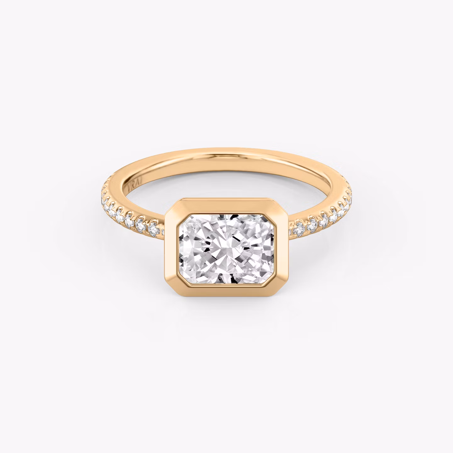 The Signature Bezel Radiant | Rose Gold