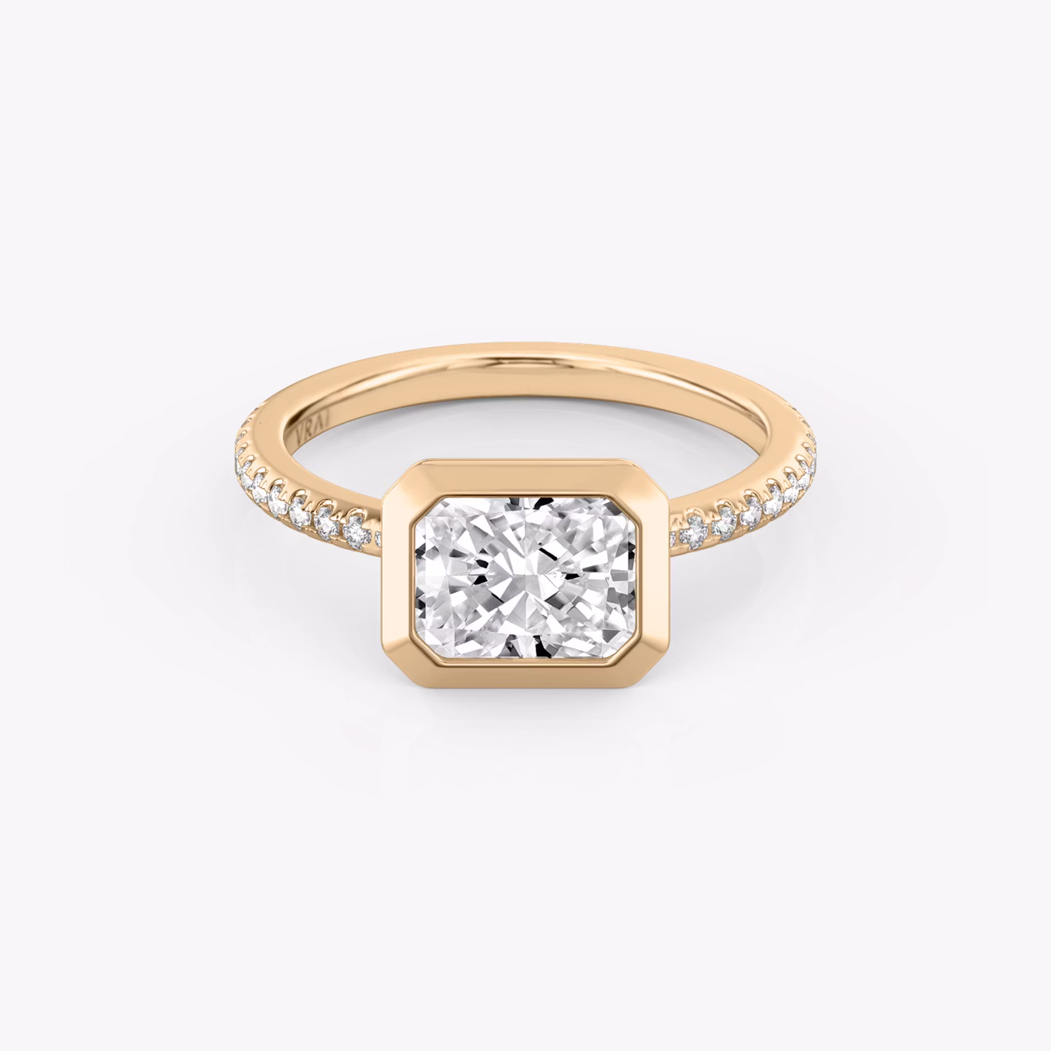 The Signature Bezel Radiant | Rose Gold