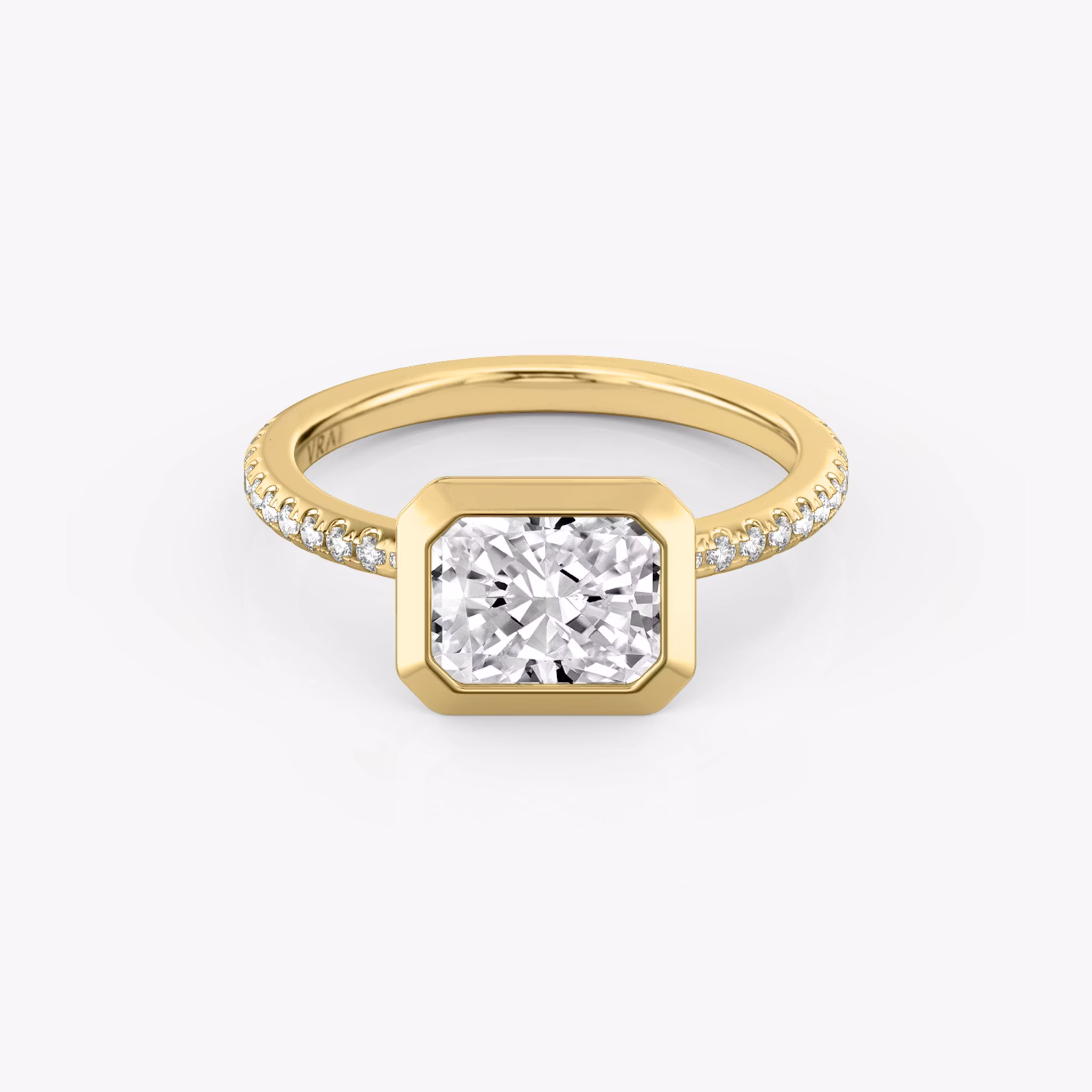 The Signature Bezel Radiant | Yellow Gold