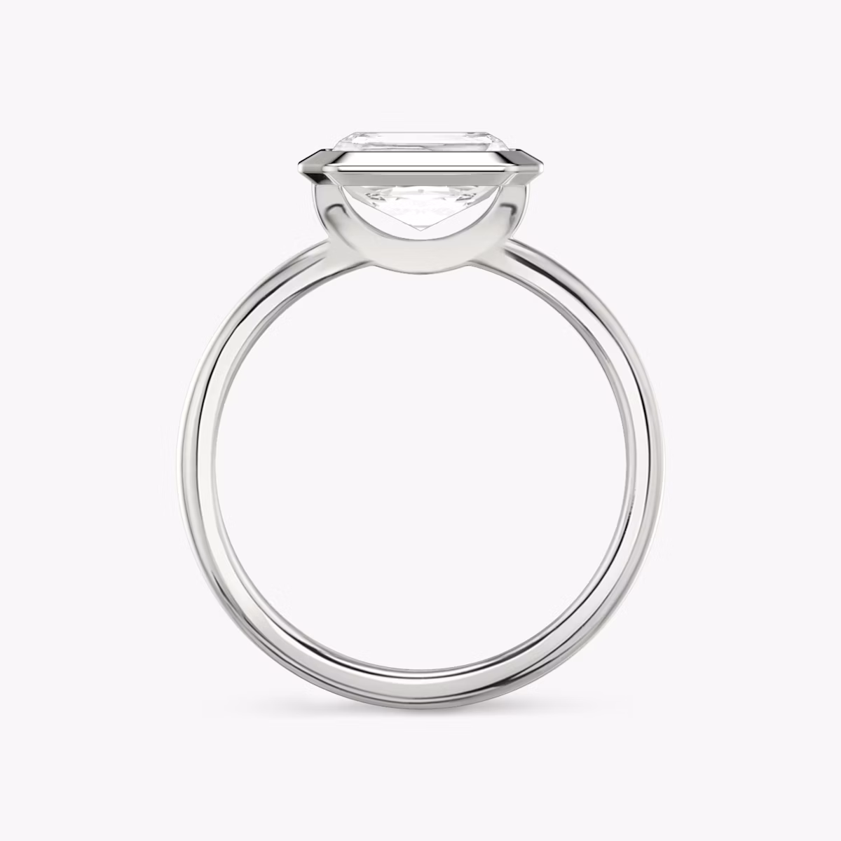 The Signature Bezel | Radiant | Platinum | bandAccent: Plain | diamondOrientation: horizontal | caratWeight: other