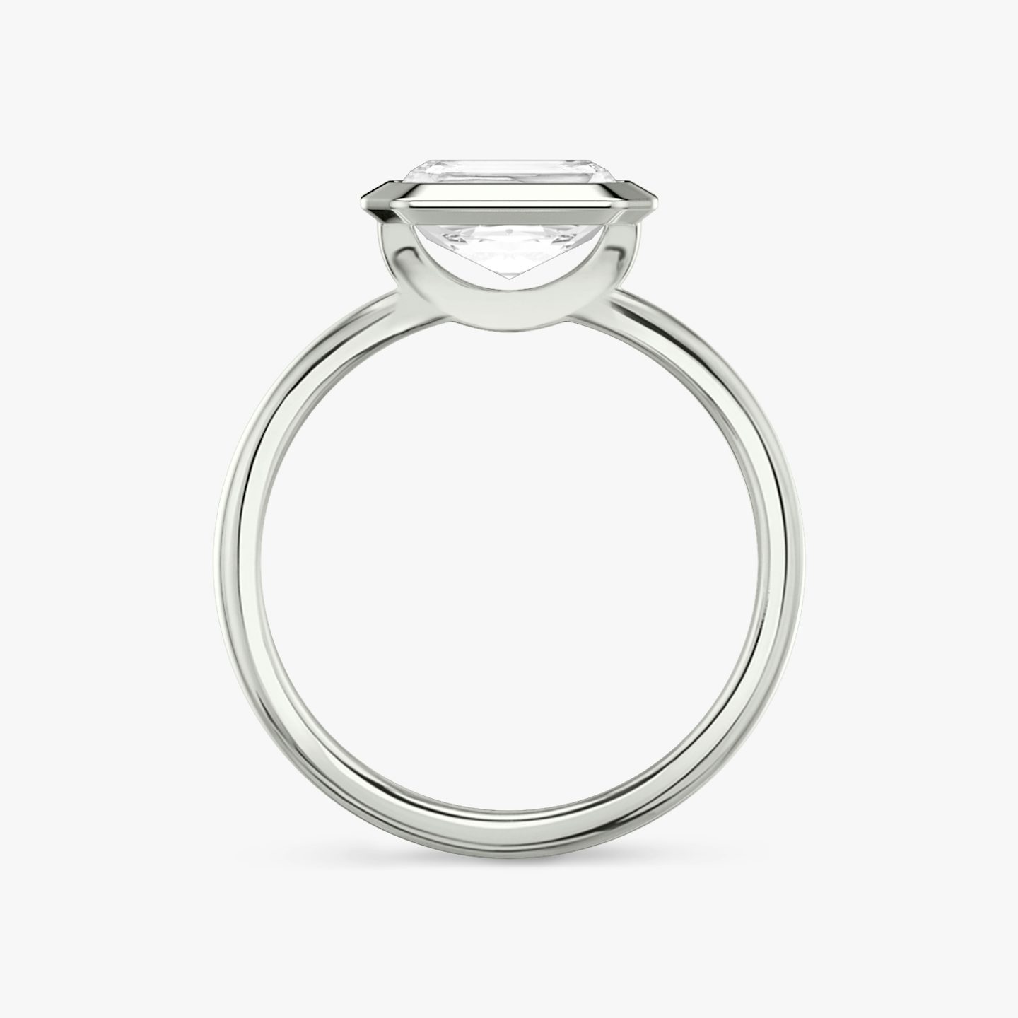 Signature Bezel | Radiant | 18k | Weißgold | bandAccent: Ohne Pavé-Besatz | diamondOrientation: horizontal | caratWeight: other