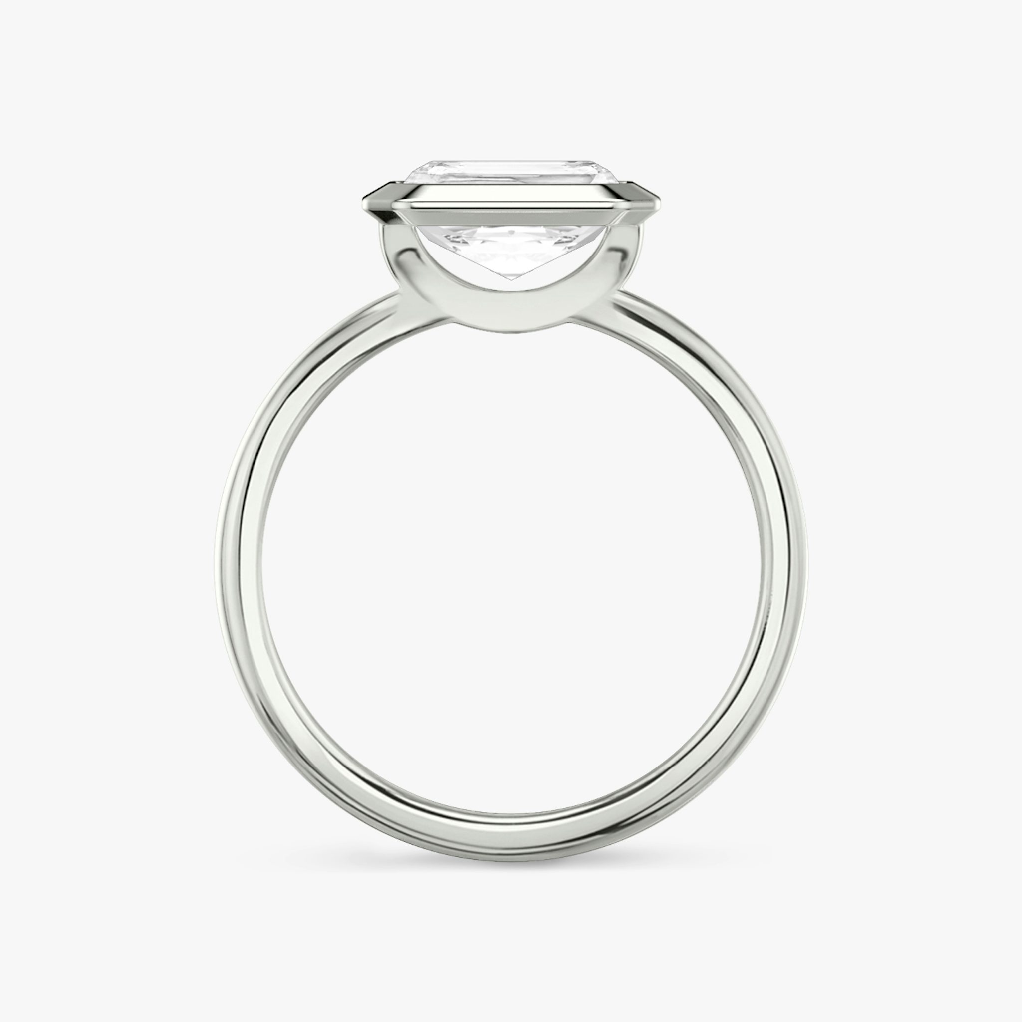 The Signature Bezel | Radiant | Platinum | bandAccent: Plain | diamondOrientation: horizontal | caratWeight: other