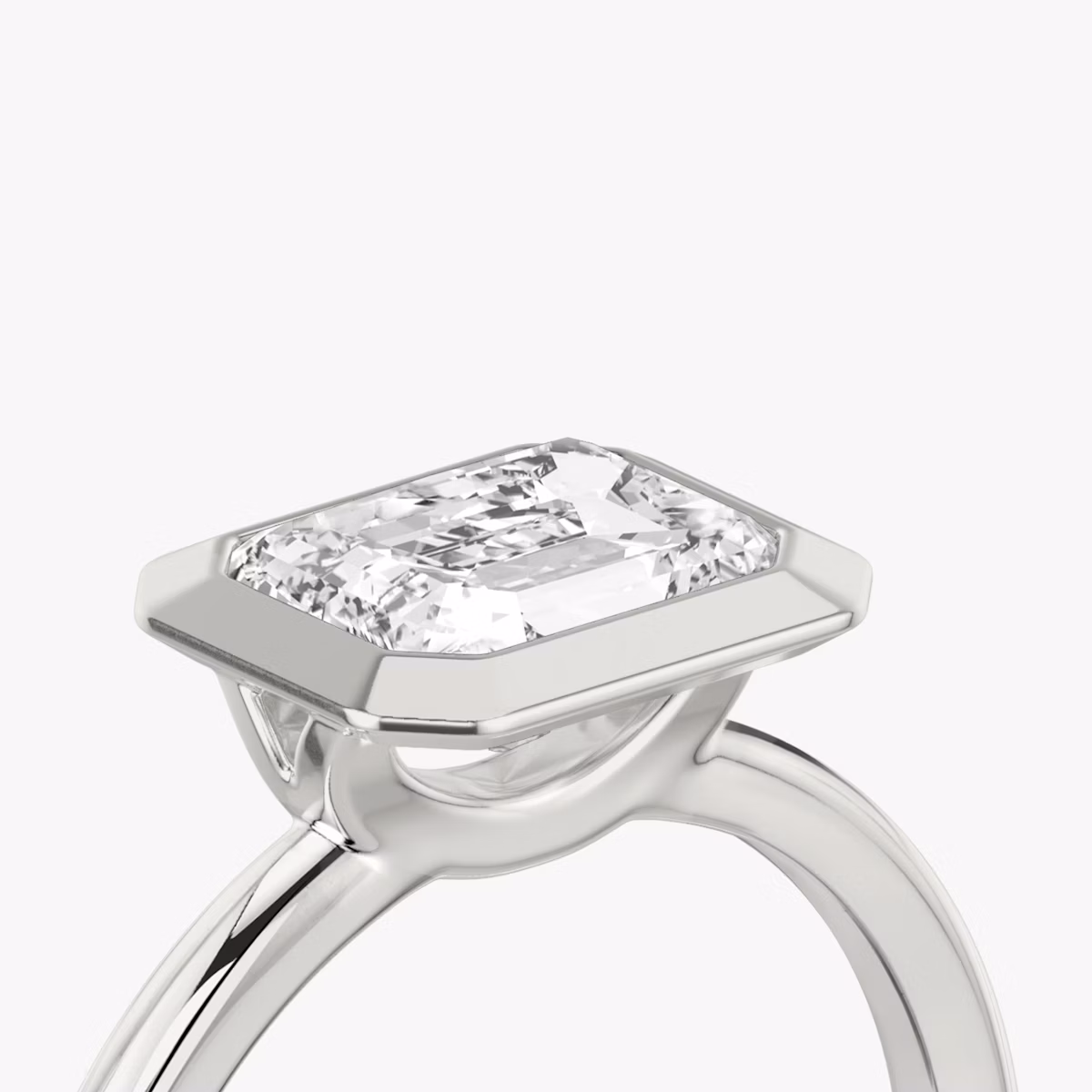 The Signature Bezel | Radiant | Platinum | bandAccent: Plain | diamondOrientation: horizontal | caratWeight: other