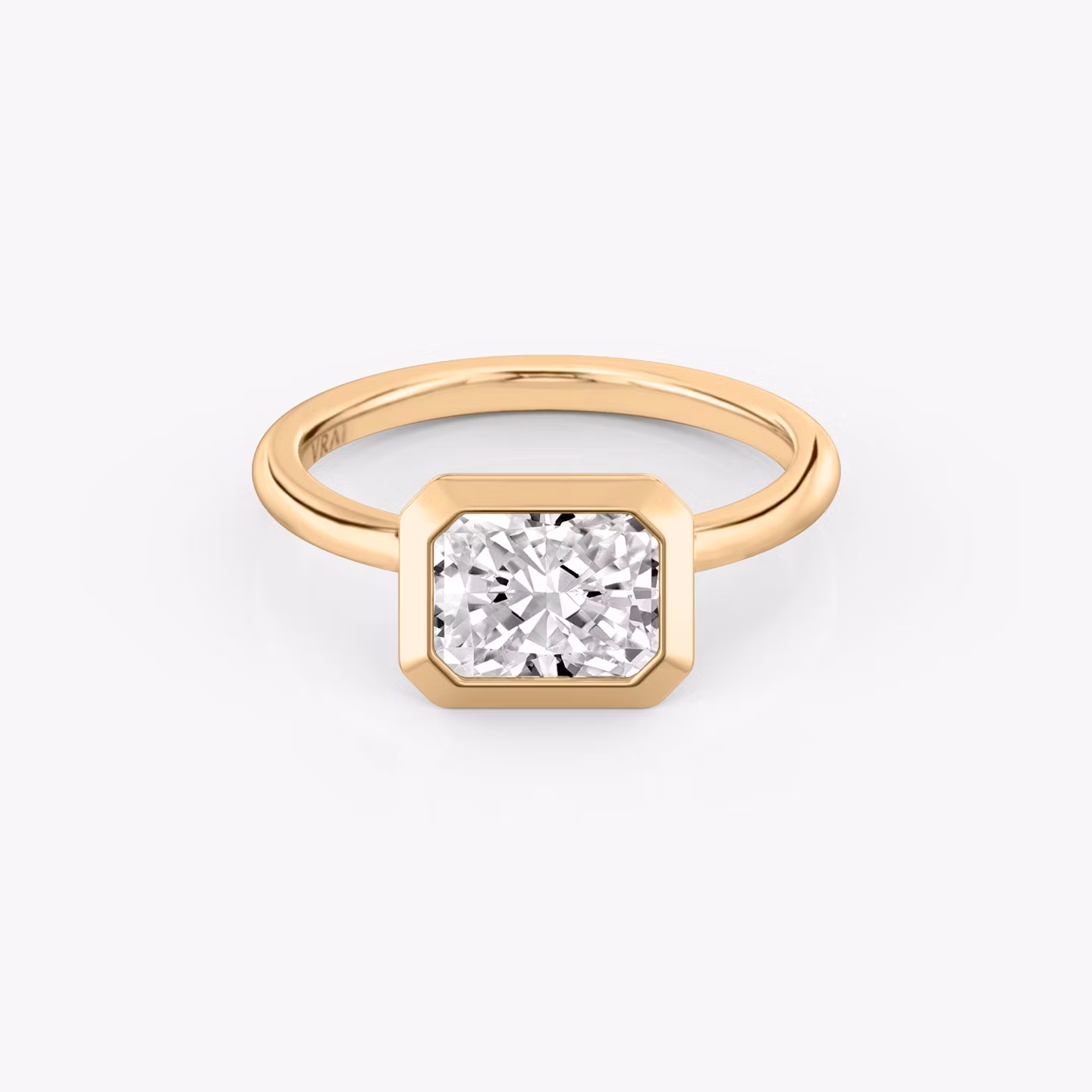 The Signature Bezel Radiant | Rose Gold