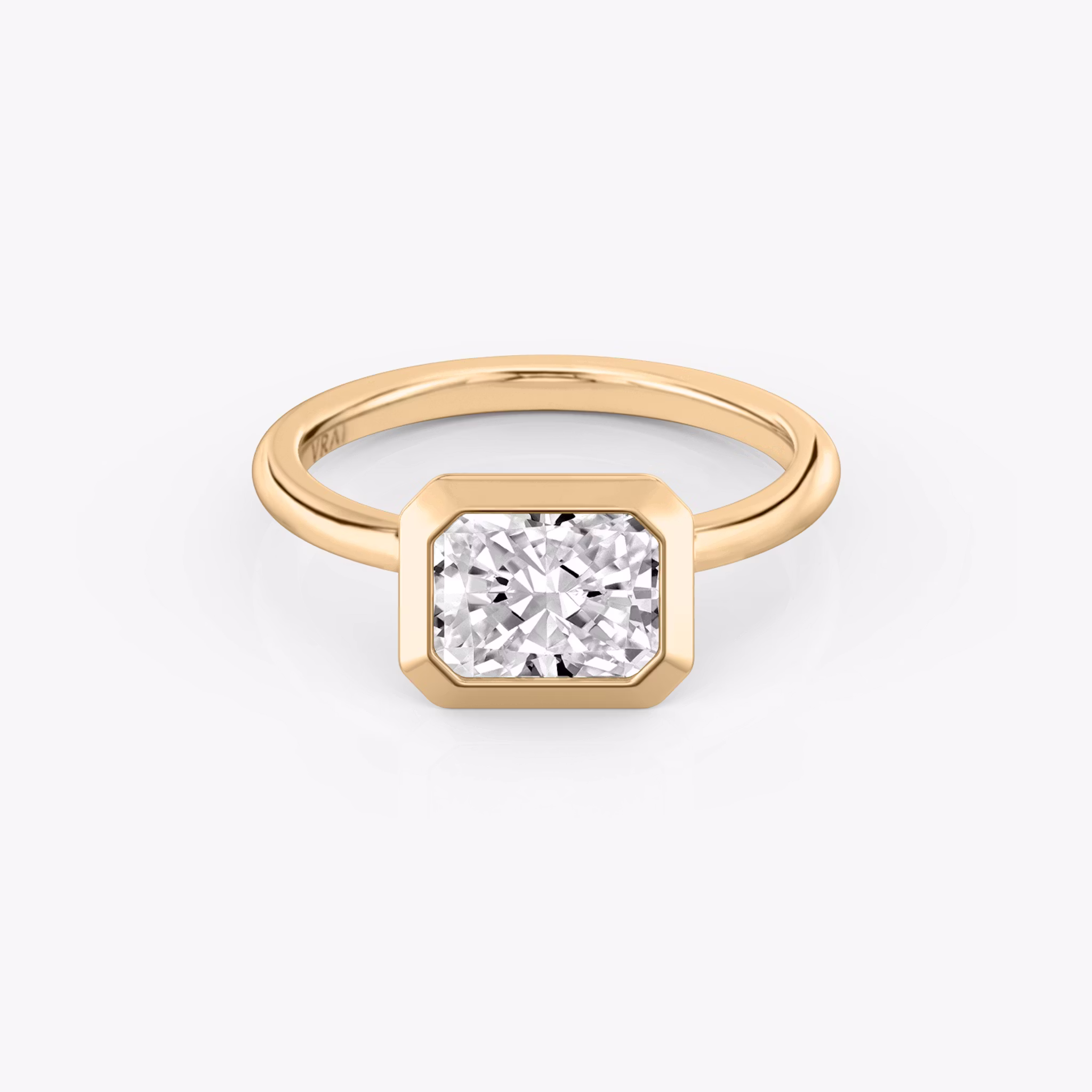 The Signature Bezel Radiant | Rose Gold