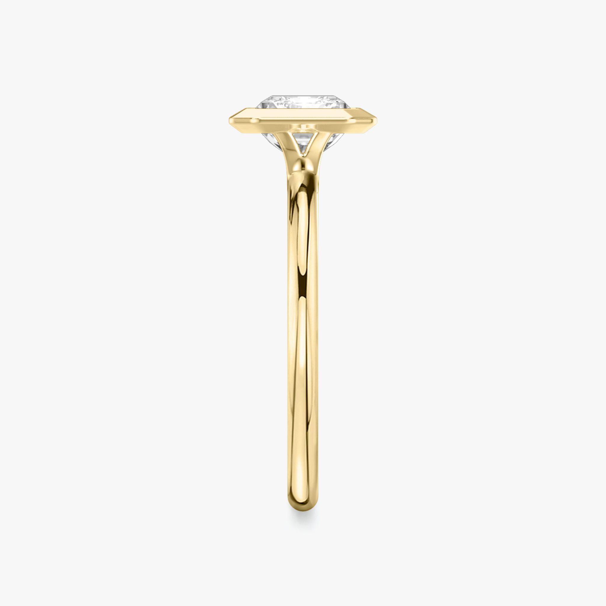 The Signature Bezel | Radiant | 18k | Yellow Gold | bandAccent: Plain | diamondOrientation: horizontal | caratWeight: other