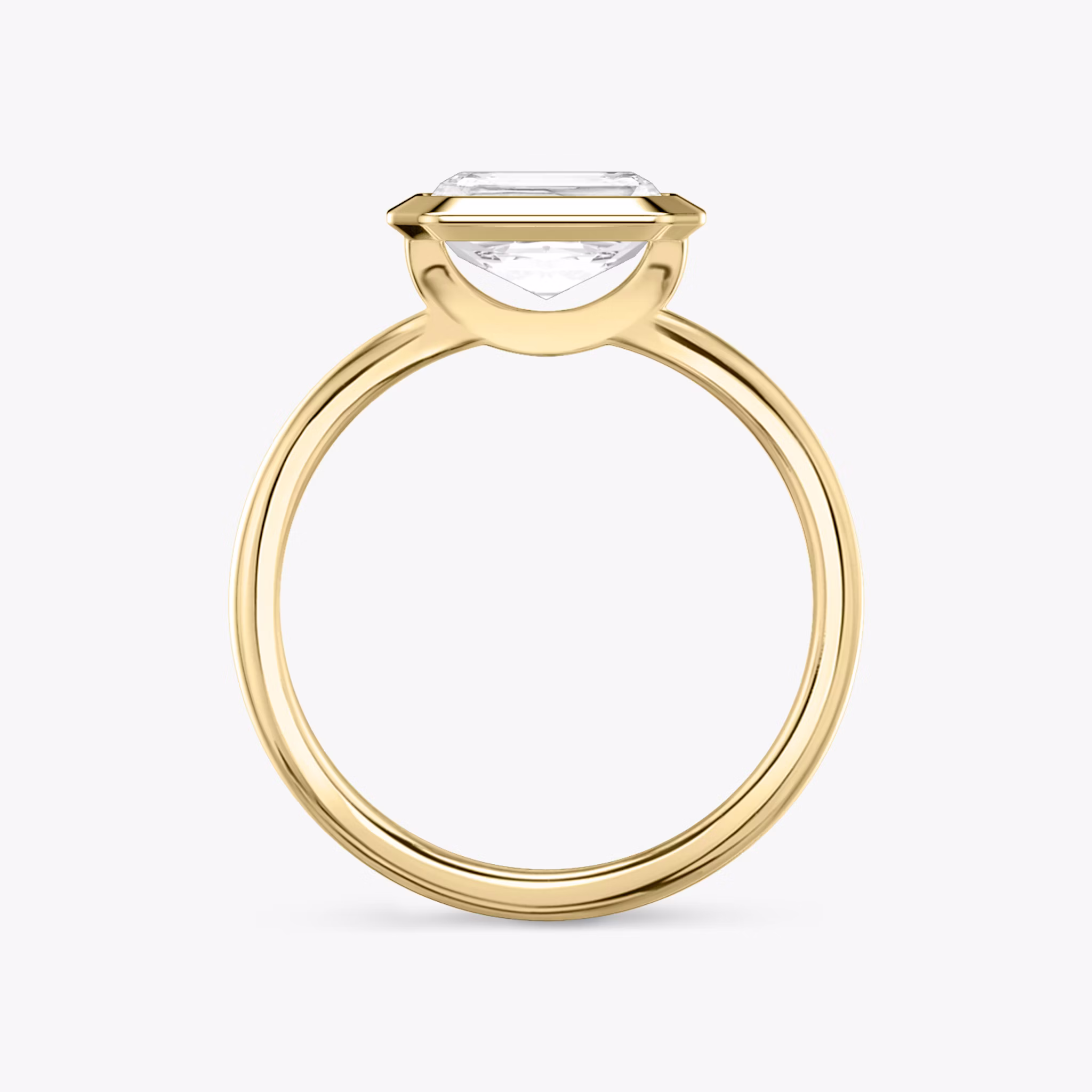 The Signature Bezel | Radiant | 18k | Yellow Gold | bandAccent: Plain | diamondOrientation: horizontal | caratWeight: other