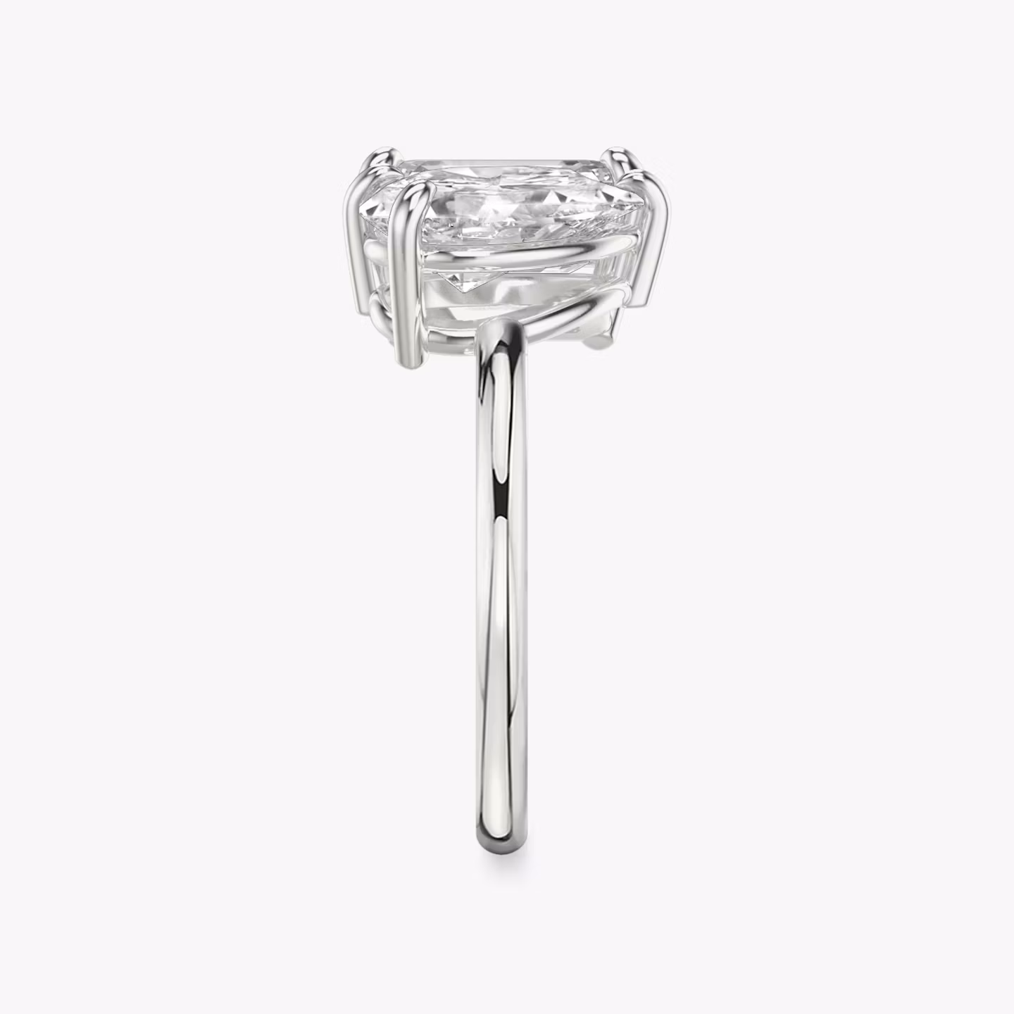 The Toi et Moi | Emerald and Pear | Platinum | bandAccent: Plain | diamondOrientation: vertical | caratWeight: other