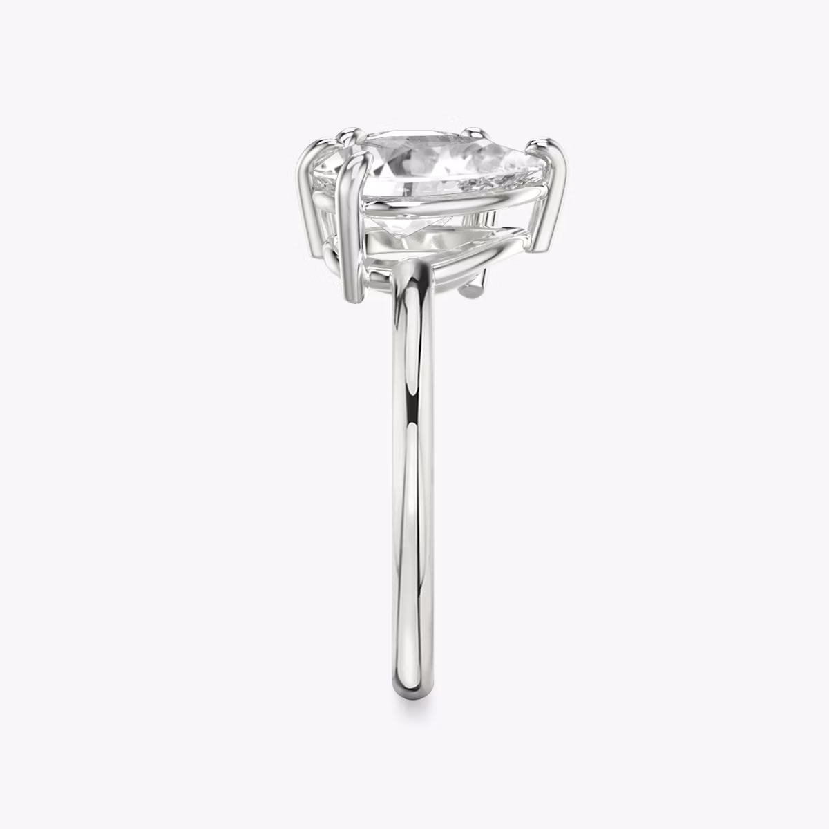 Toi et Moi | Rund und Tropfen | 18k | Weißgold | bandAccent: Ohne Pavé-Besatz | diamondOrientation: vertical | caratWeight: other