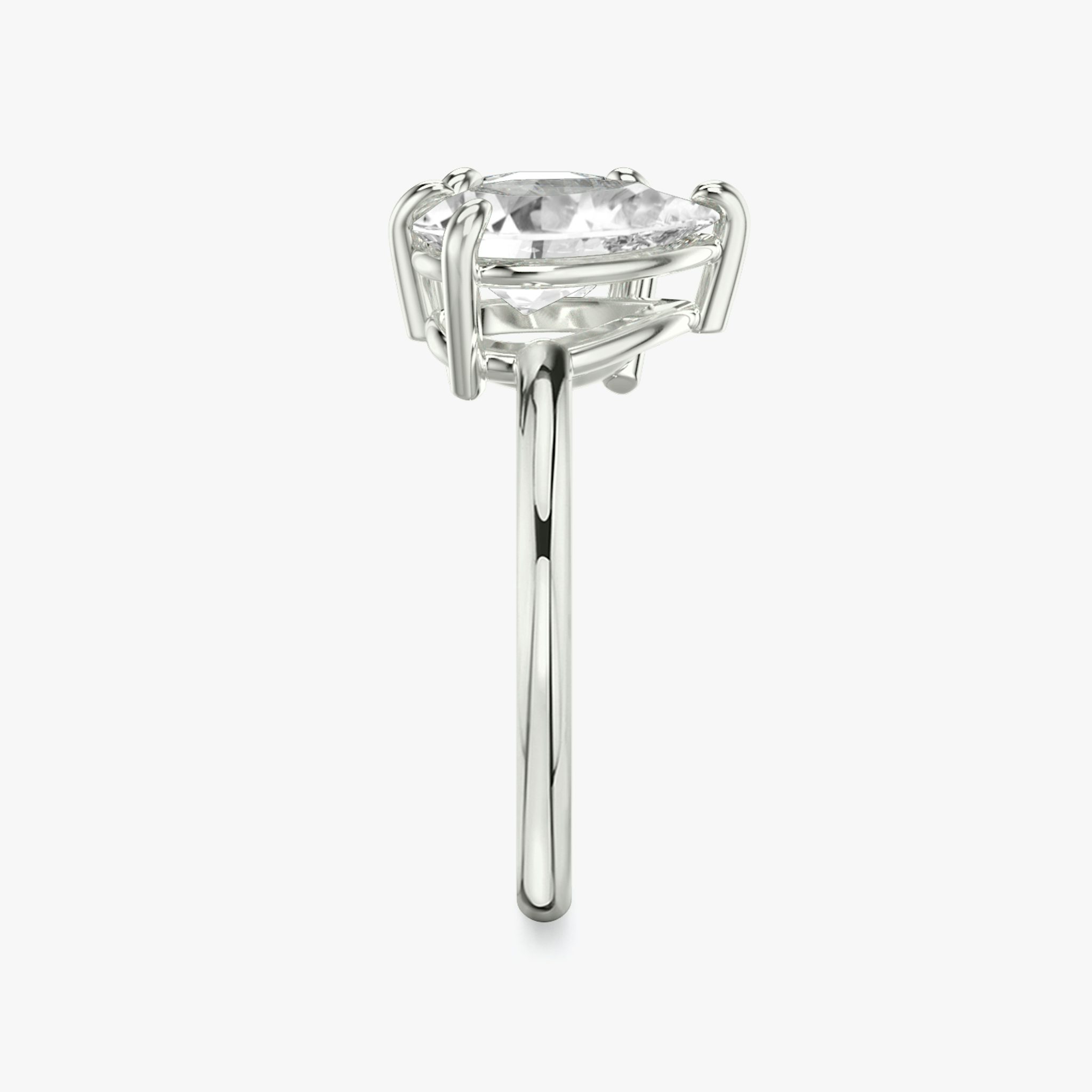 The Toi et Moi | Round Brilliant and Pear | Platinum | bandAccent: Plain | diamondOrientation: vertical | caratWeight: other