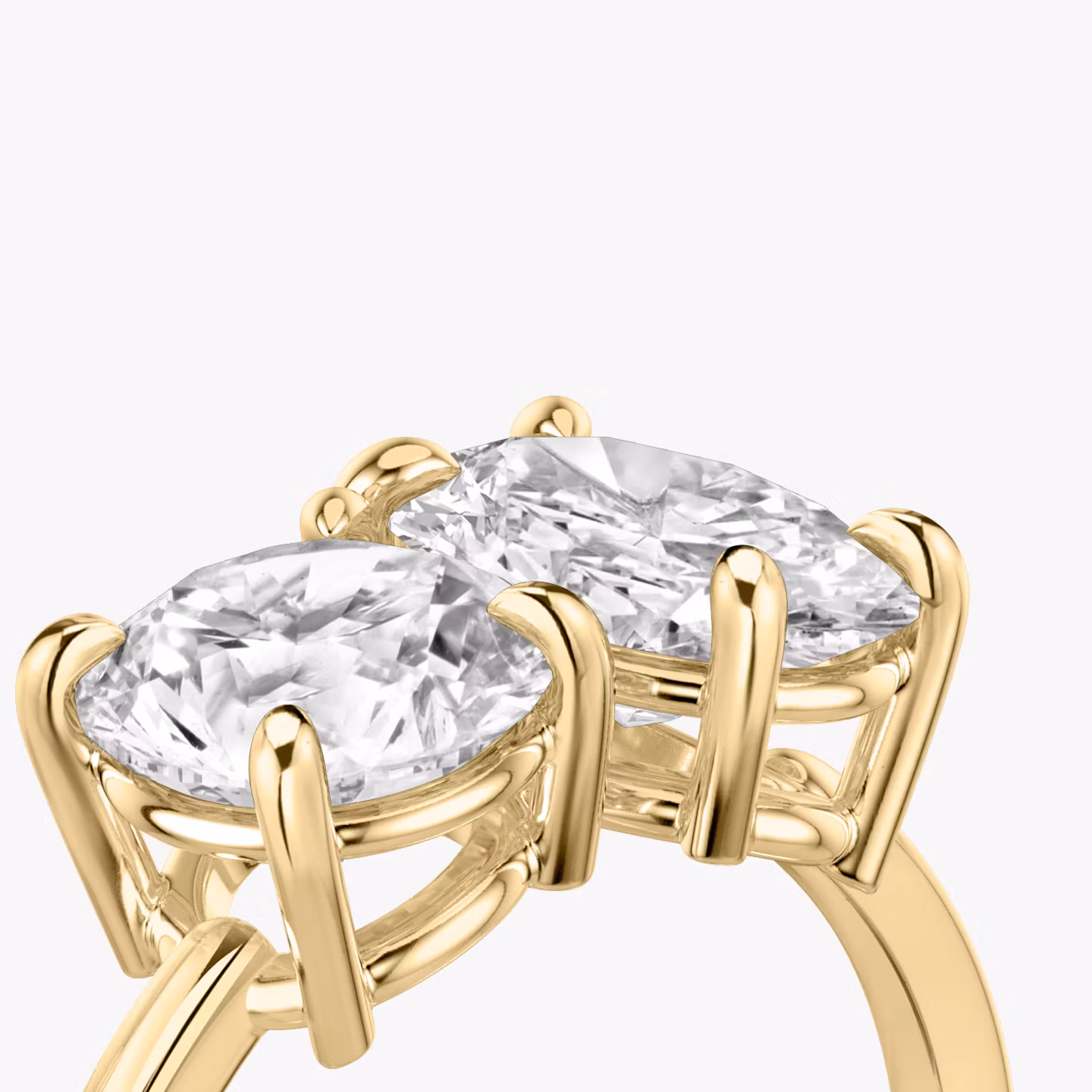 Toi et Moi | Rund und Oval | 18k | Gelbgold | bandAccent: Ohne Pavé-Besatz | diamondOrientation: vertical | caratWeight: other