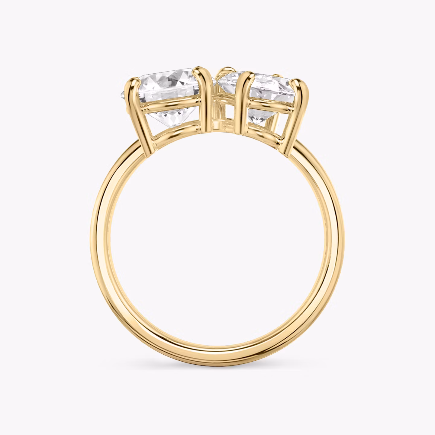 Toi et Moi | Rund und Oval | 18k | Gelbgold | bandAccent: Ohne Pavé-Besatz | diamondOrientation: vertical | caratWeight: other