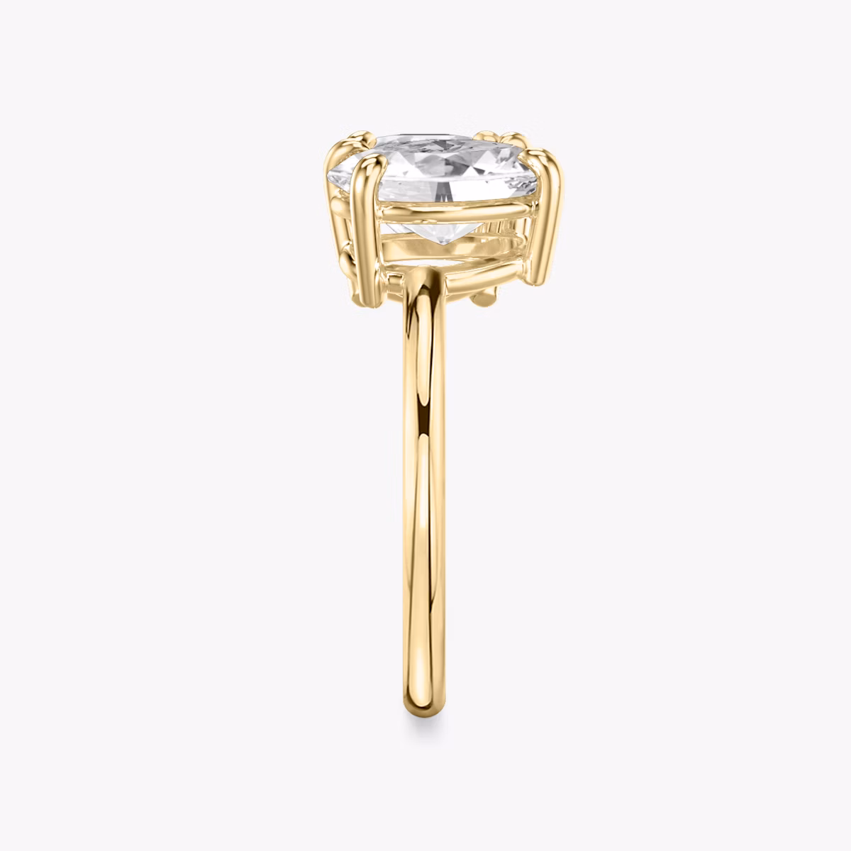 The Toi et Moi | Round Brilliant and Oval | 18k | Yellow Gold | bandAccent: Plain | diamondOrientation: vertical | caratWeight: other