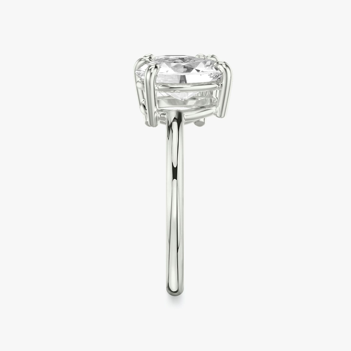 The Toi et Moi | Round Brilliant and Oval | 18k | White Gold | bandAccent: Plain | diamondOrientation: vertical | caratWeight: other