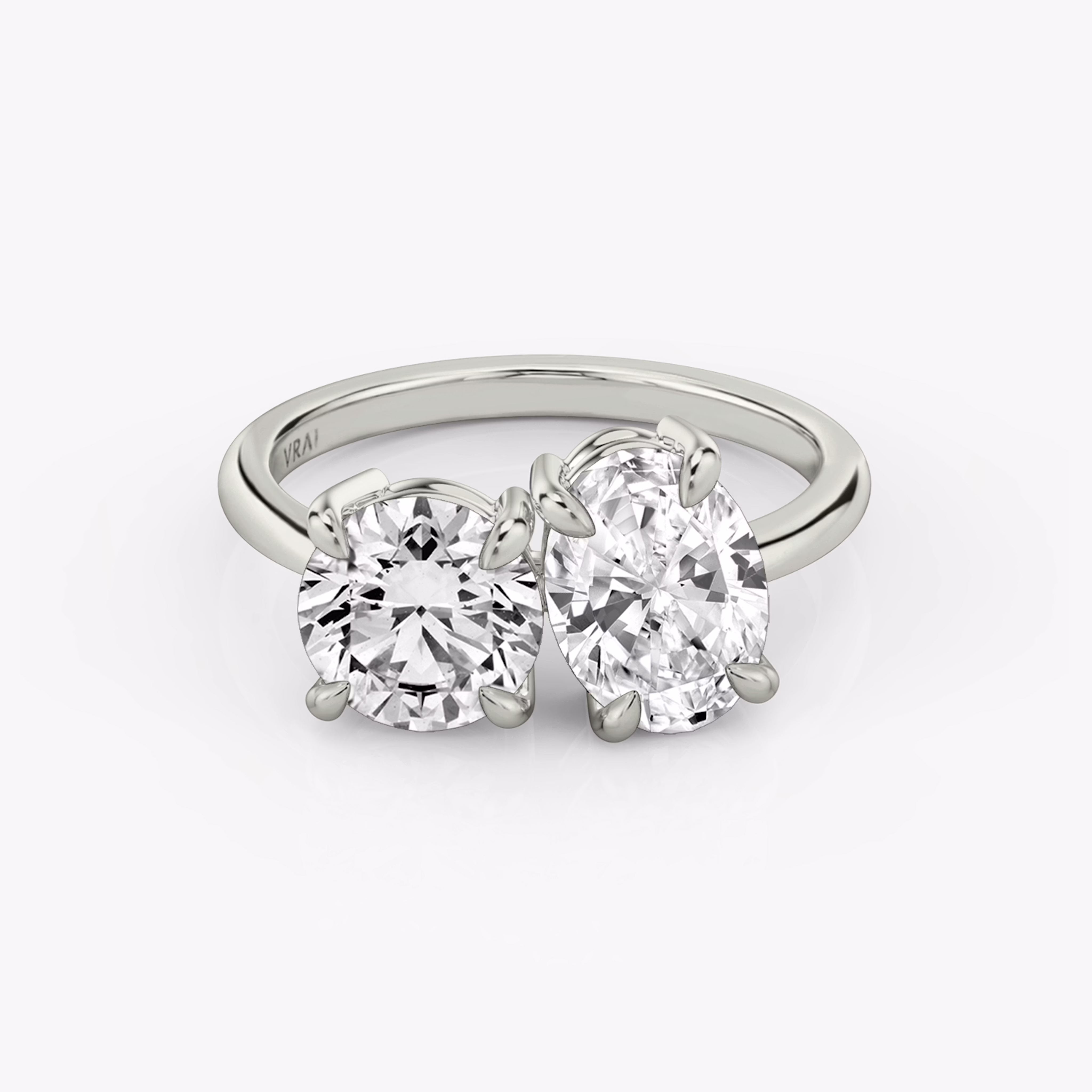 Toi et moi Oval Engagement Ring