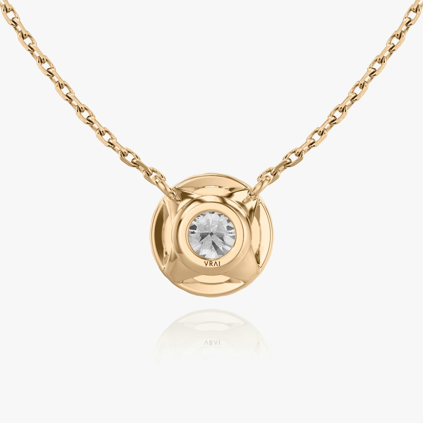 Halo Necklace | Round Brilliant | 14k | Rose Gold | caratWeight: 0.75ct