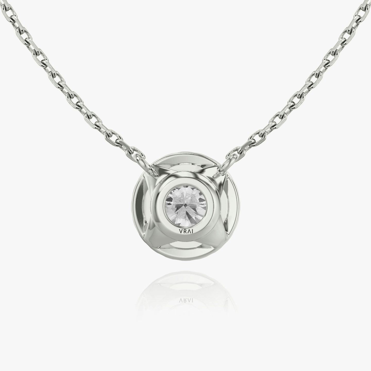 Halo Necklace | Round Brilliant | 14k | White Gold | caratWeight: 1.0ct
