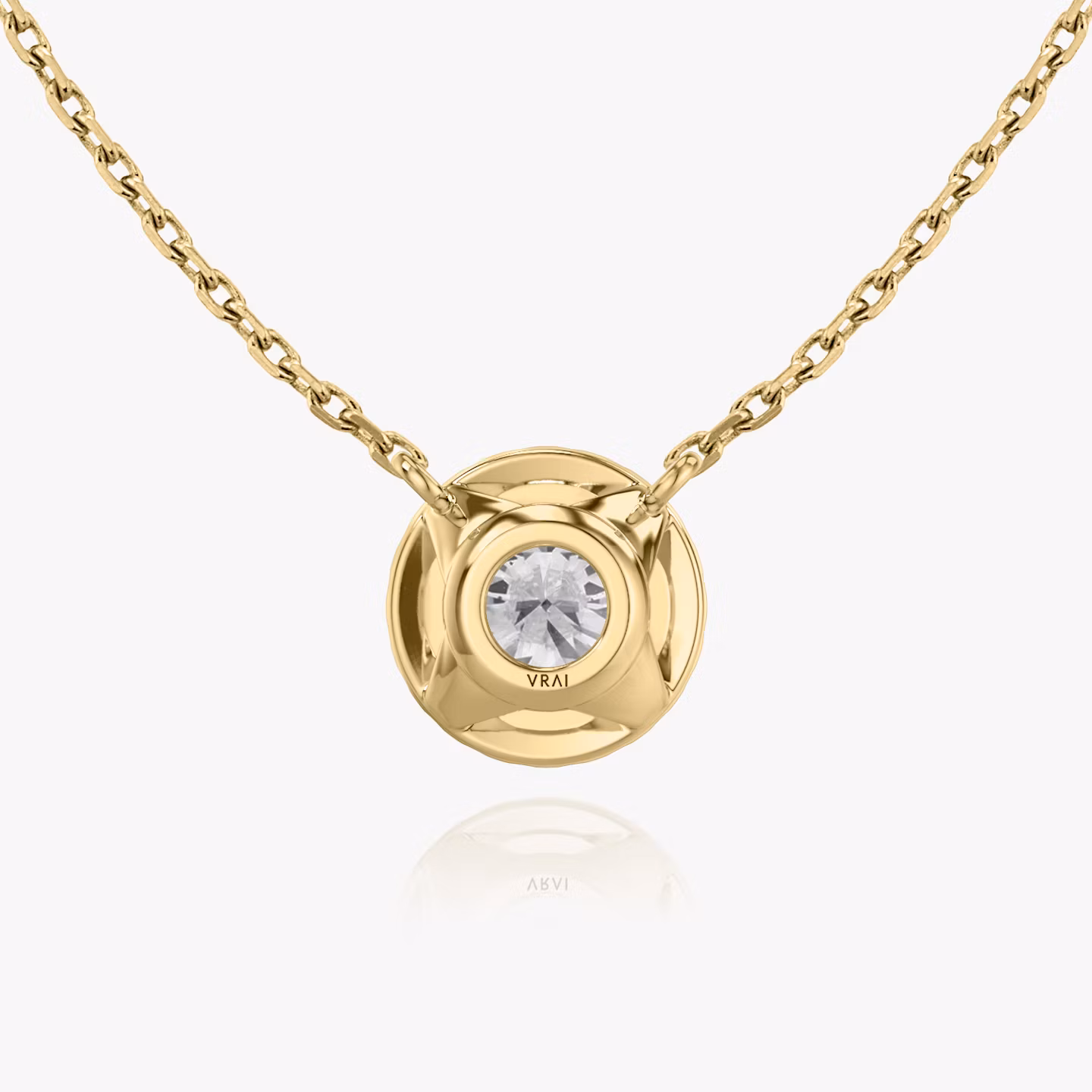 Halo Necklace | Round Brilliant | 14k | Yellow Gold | caratWeight: 0.50ct