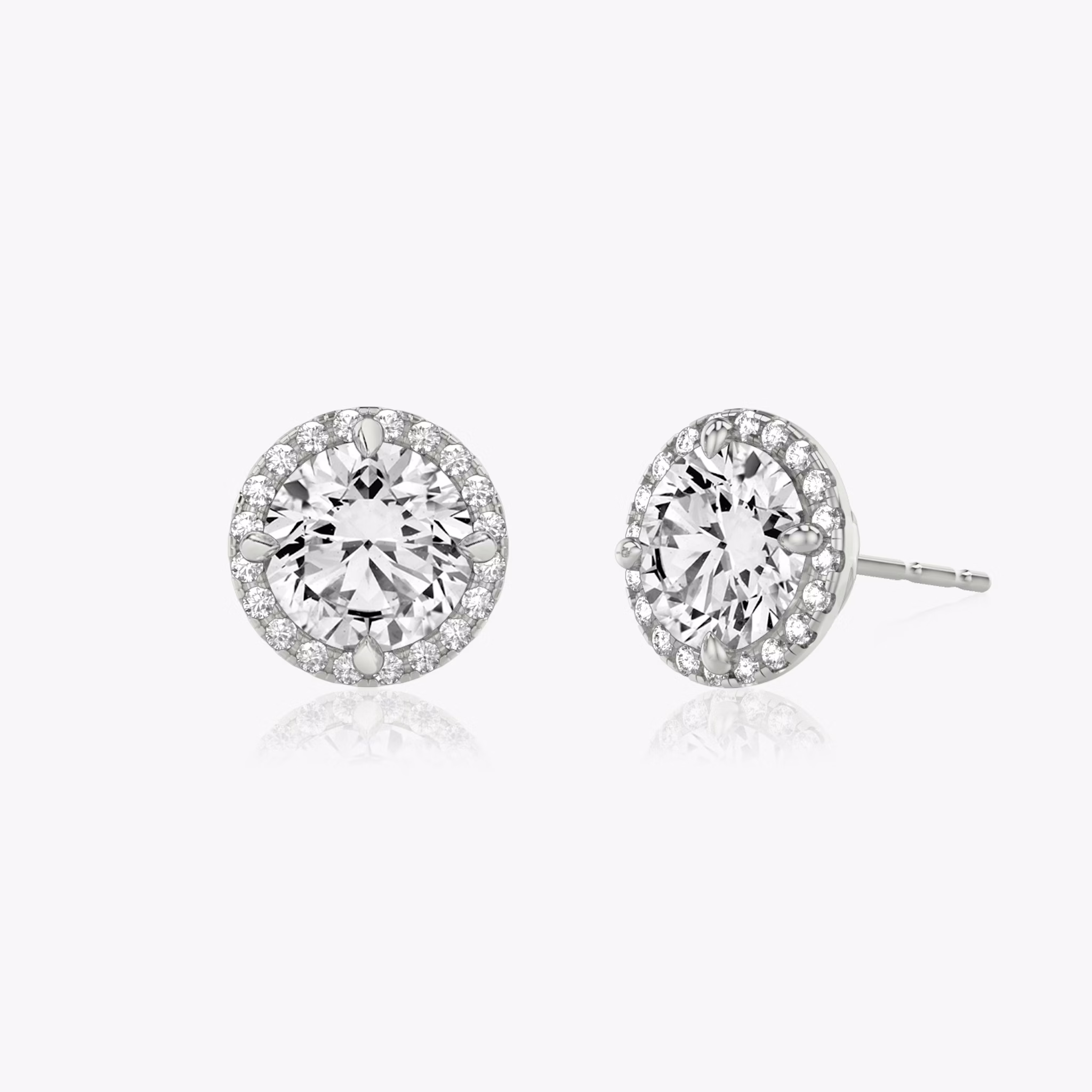 Halo Stud | Round Brilliant | 14k | White Gold | caratWeight: 0.25ct