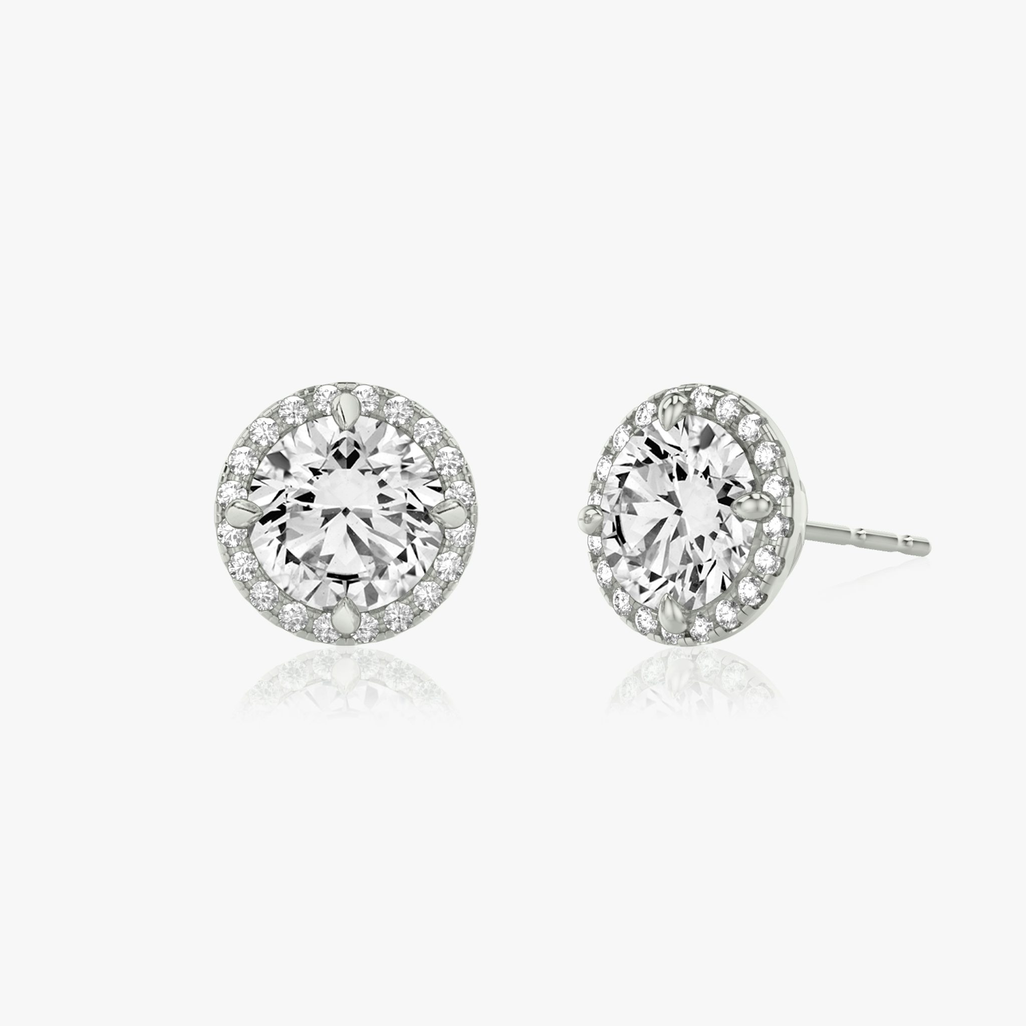 Halo Stud | Round Brilliant | 14k | White Gold | caratWeight: 0.25ct