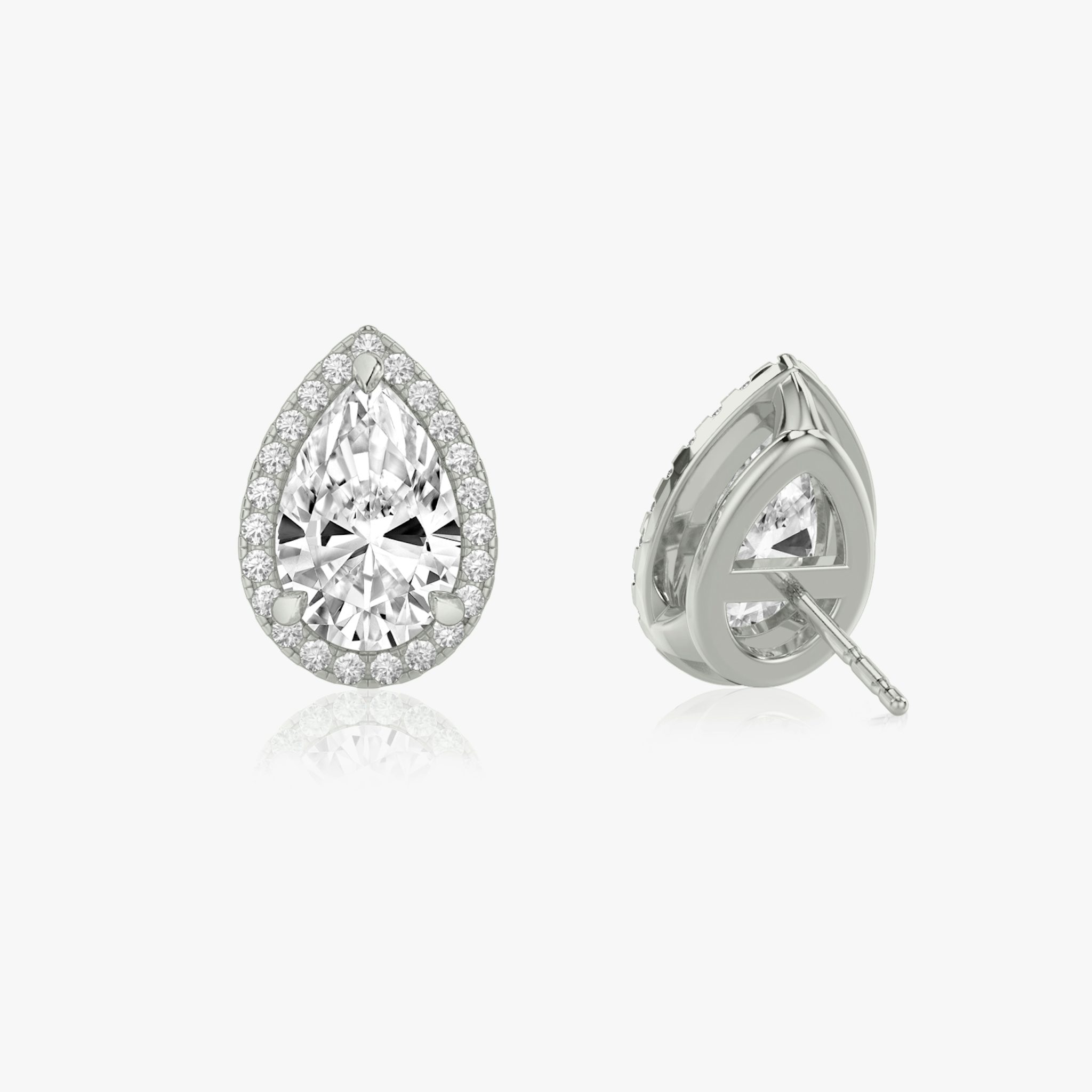 Halo Stud | Pear | 14k | White Gold | caratWeight: 0.50ct