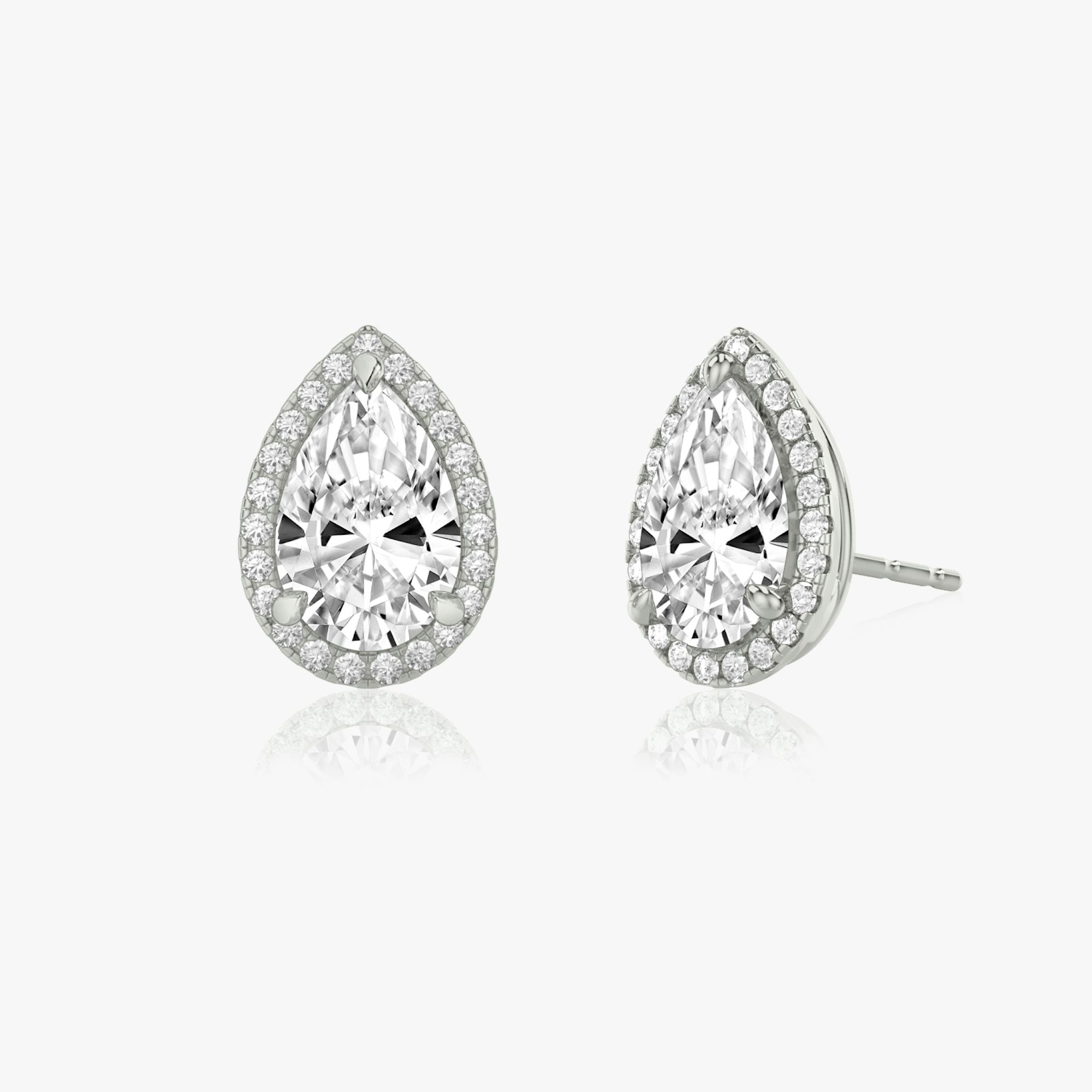 Halo Stud | Pear | 14k | White Gold | caratWeight: 0.50ct