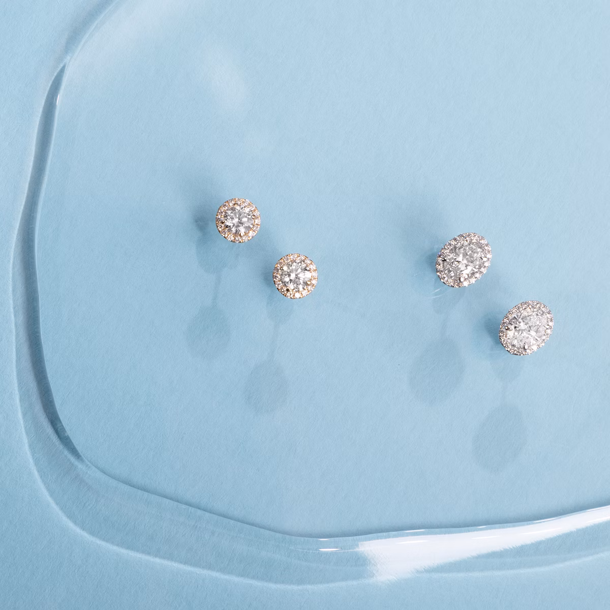 Halo Stud | Round Brilliant | 14k | Yellow Gold | caratWeight: other