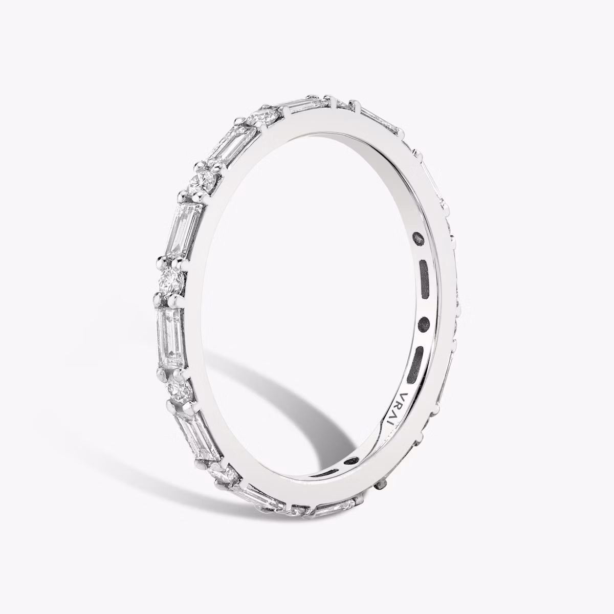 Anillo Alternating Shapes | Brillante | Platino | bandStyle: full