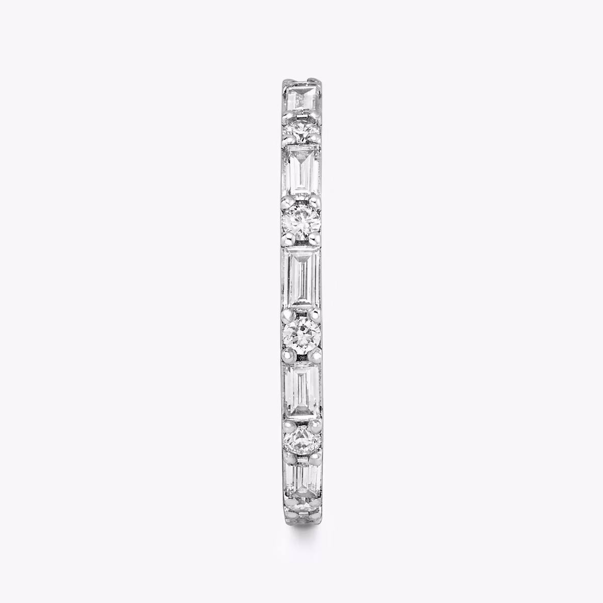 Anillo Alternating Shapes | Brillante | Platino | bandStyle: full