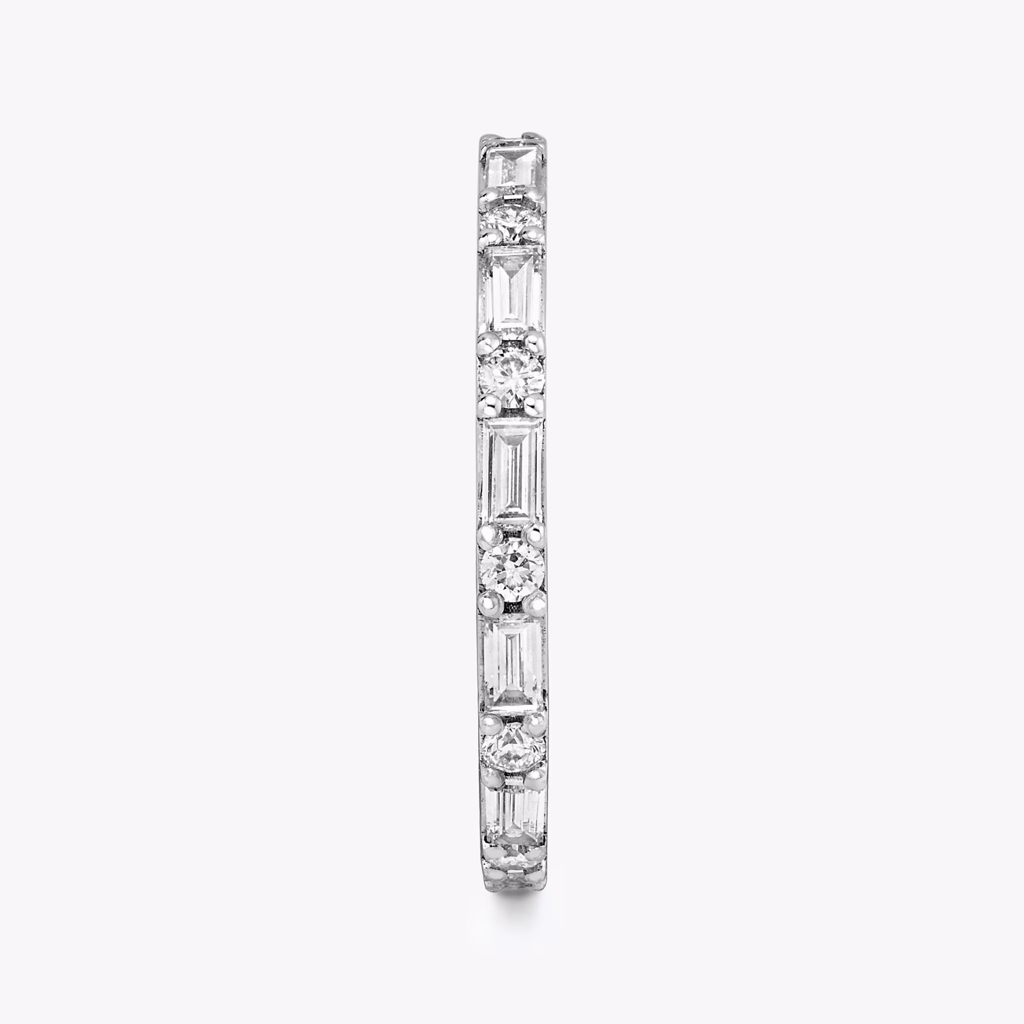 The Alternating Shapes Band | Round Brilliant | Platinum | bandStyle: full