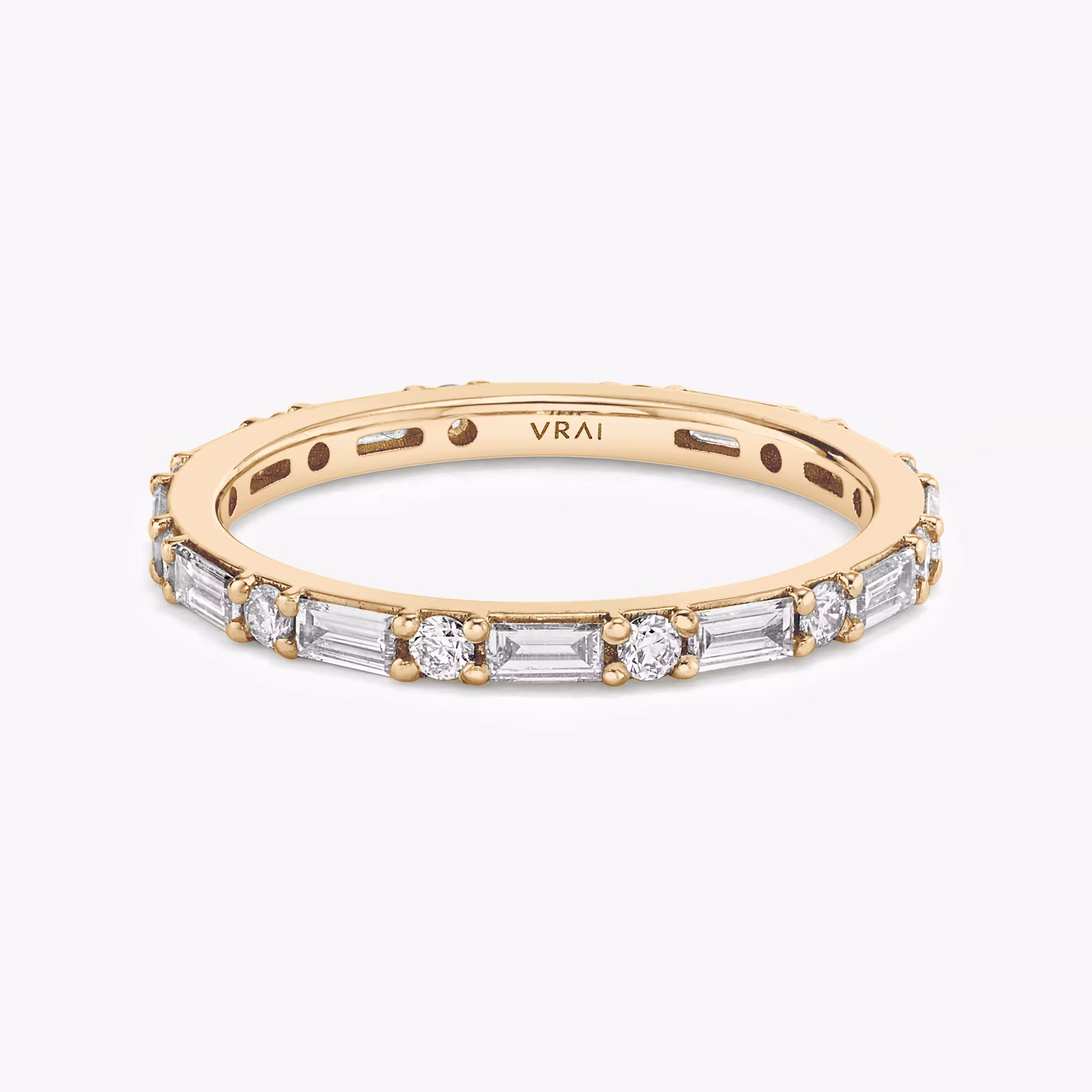 The Alternating Shapes Band Round Brilliant | Rose Gold