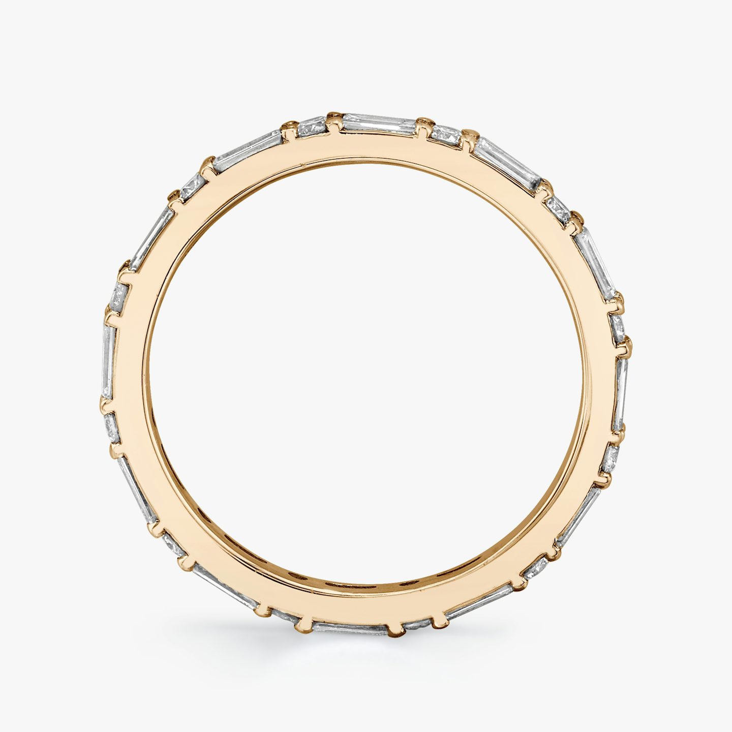 The Alternating Shapes Band | Round Brilliant | 14k | Rose Gold | bandStyle: full