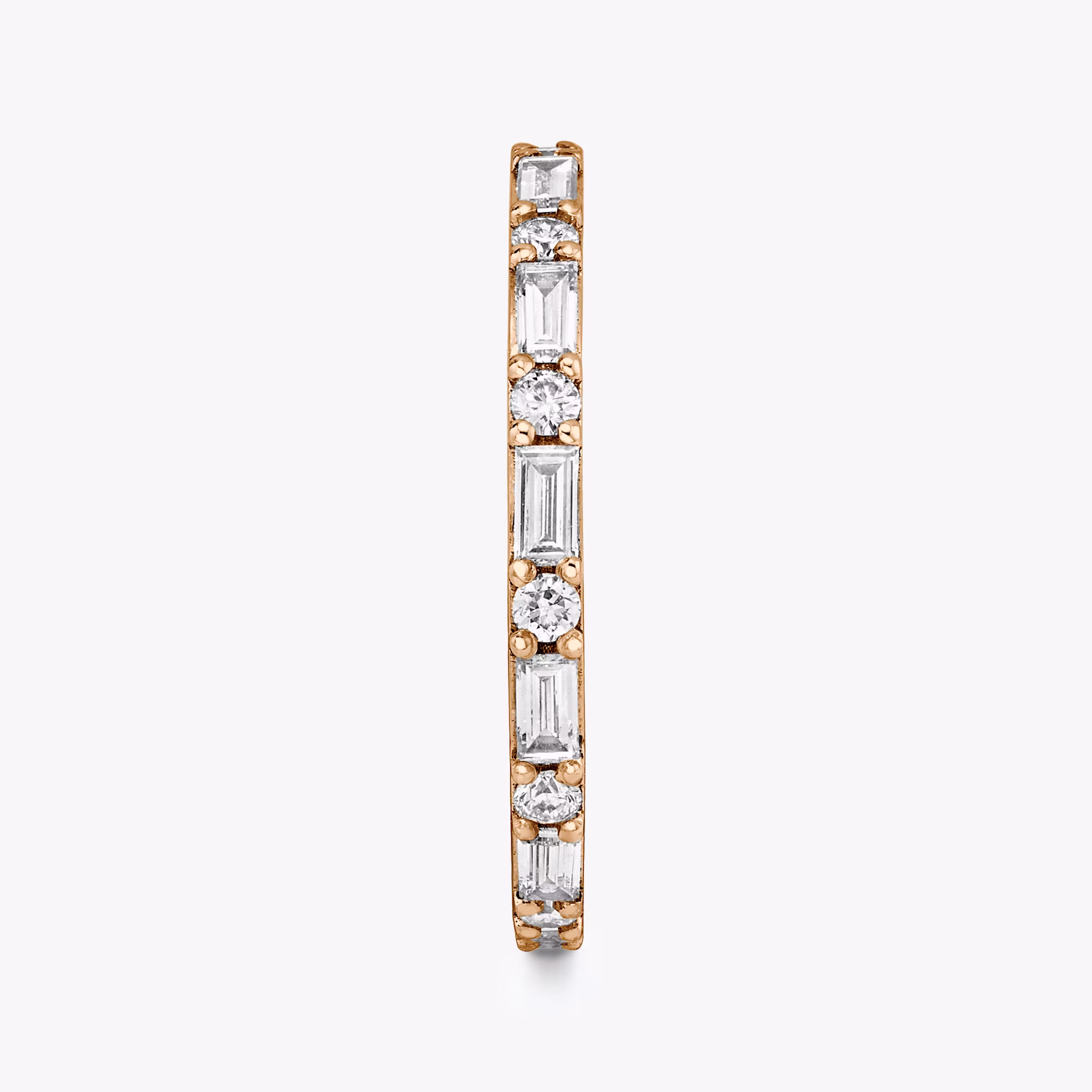 The Alternating Shapes Band | Round Brilliant | 14k | Rose Gold | bandStyle: full
