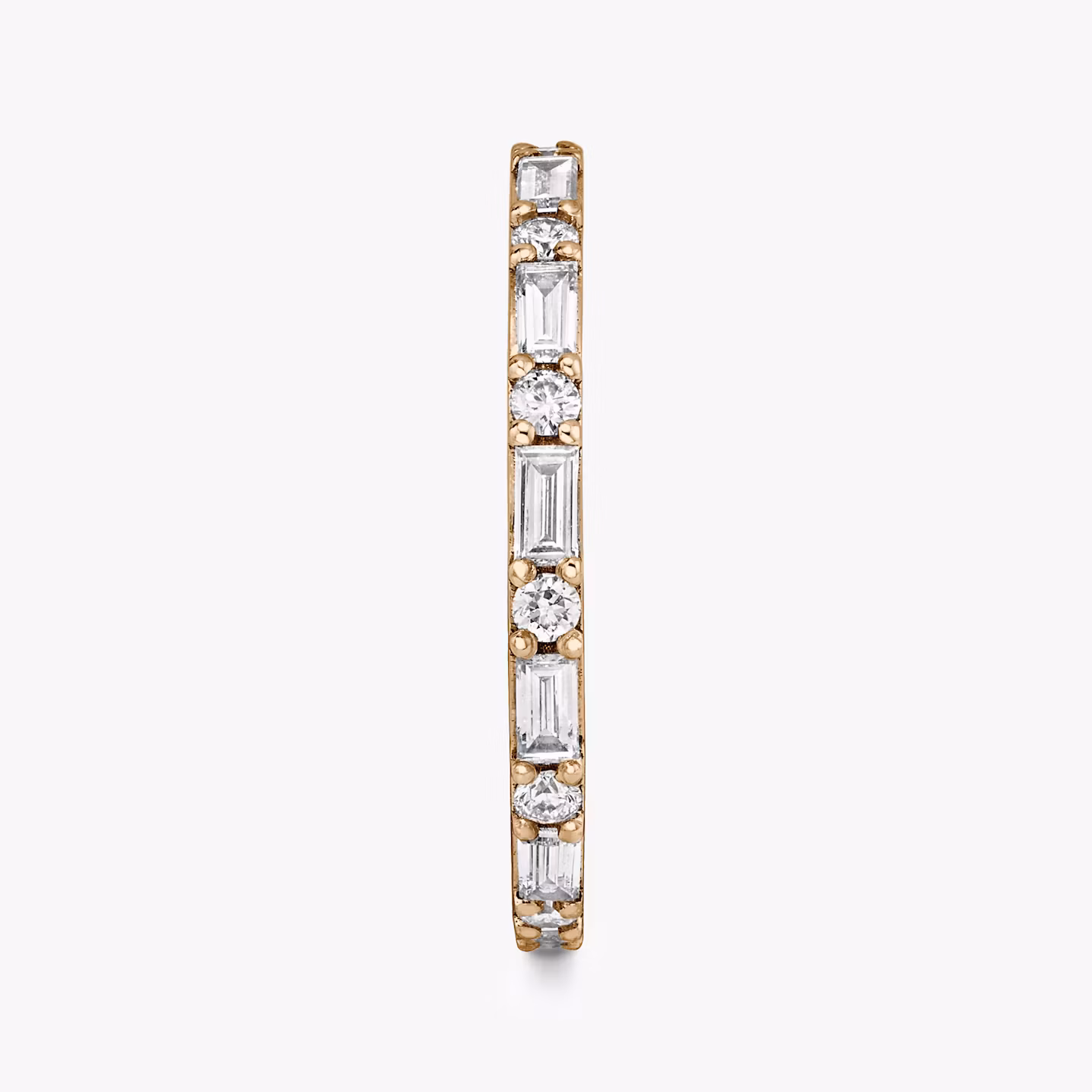 The Alternating Shapes Band | Round Brilliant | 14k | Rose Gold | bandStyle: full