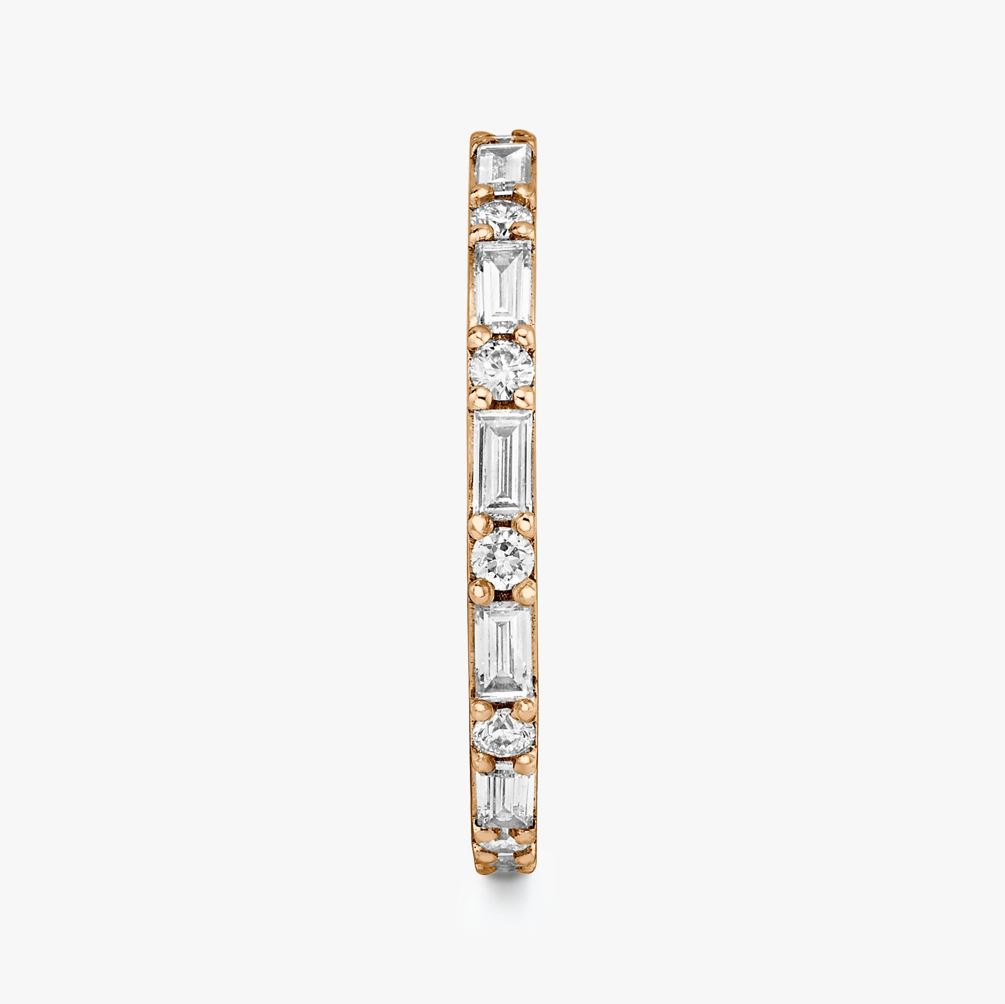 The Alternating Shapes Band | Round Brilliant | 14k | Rose Gold | bandStyle: full