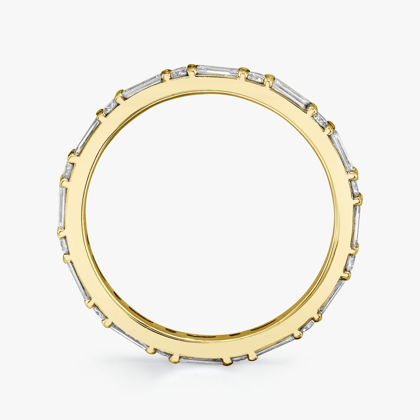 The Alternating Shapes Band | Round Brilliant | 18k | Yellow Gold | bandStyle: full