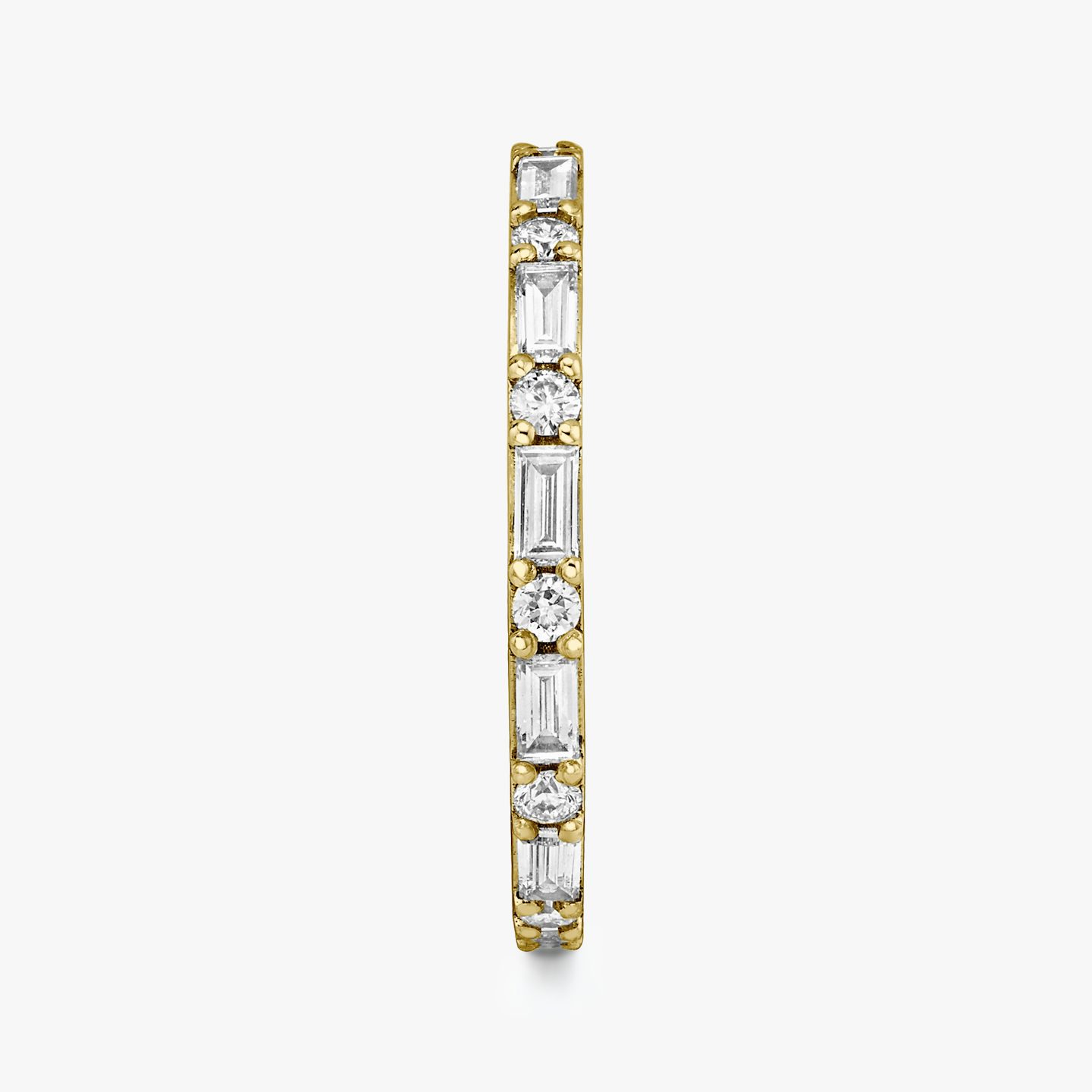 The Alternating Shapes Band | Round Brilliant | 18k | Yellow Gold | bandStyle: full