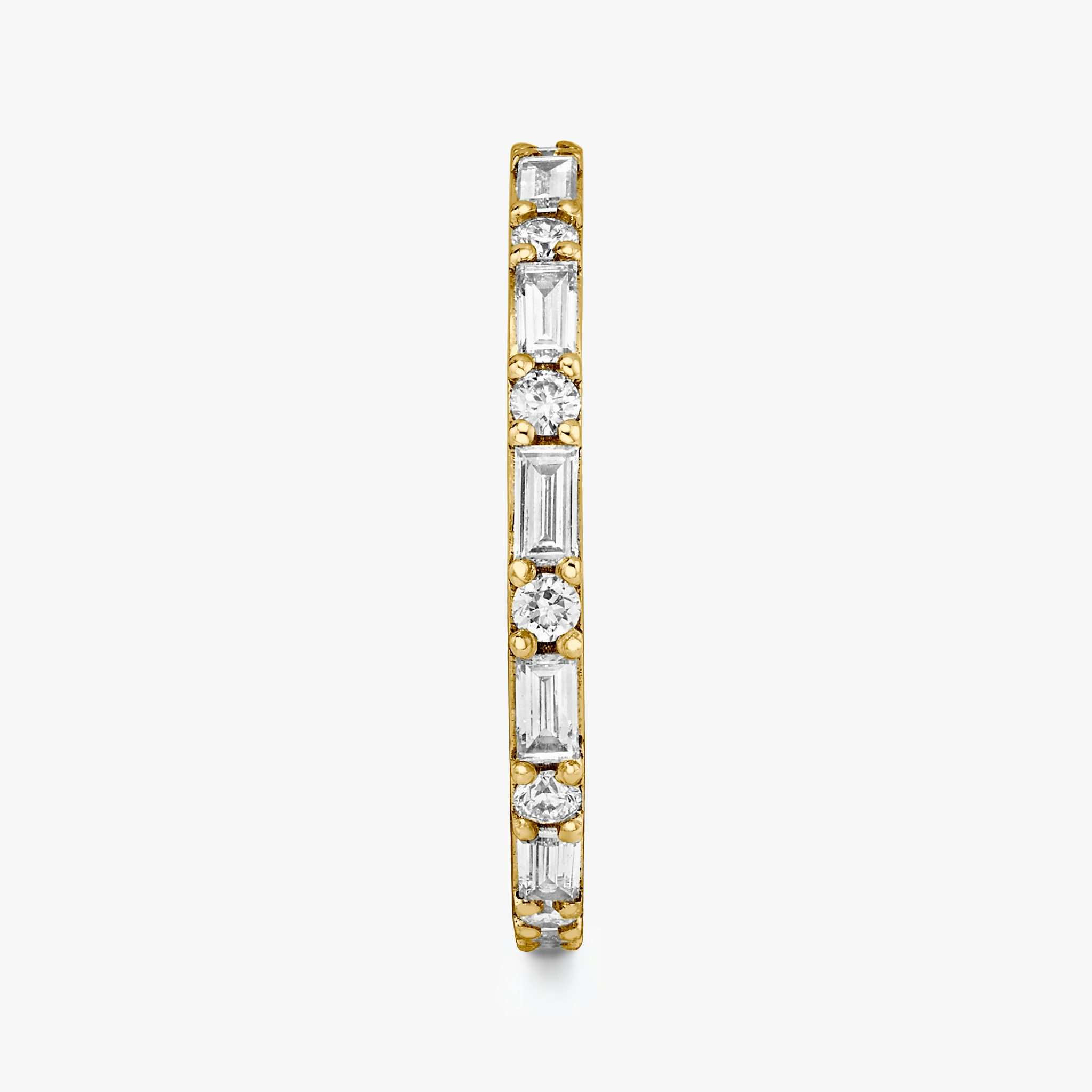 The Alternating Shapes Band | Round Brilliant | 18k | Yellow Gold | bandStyle: full