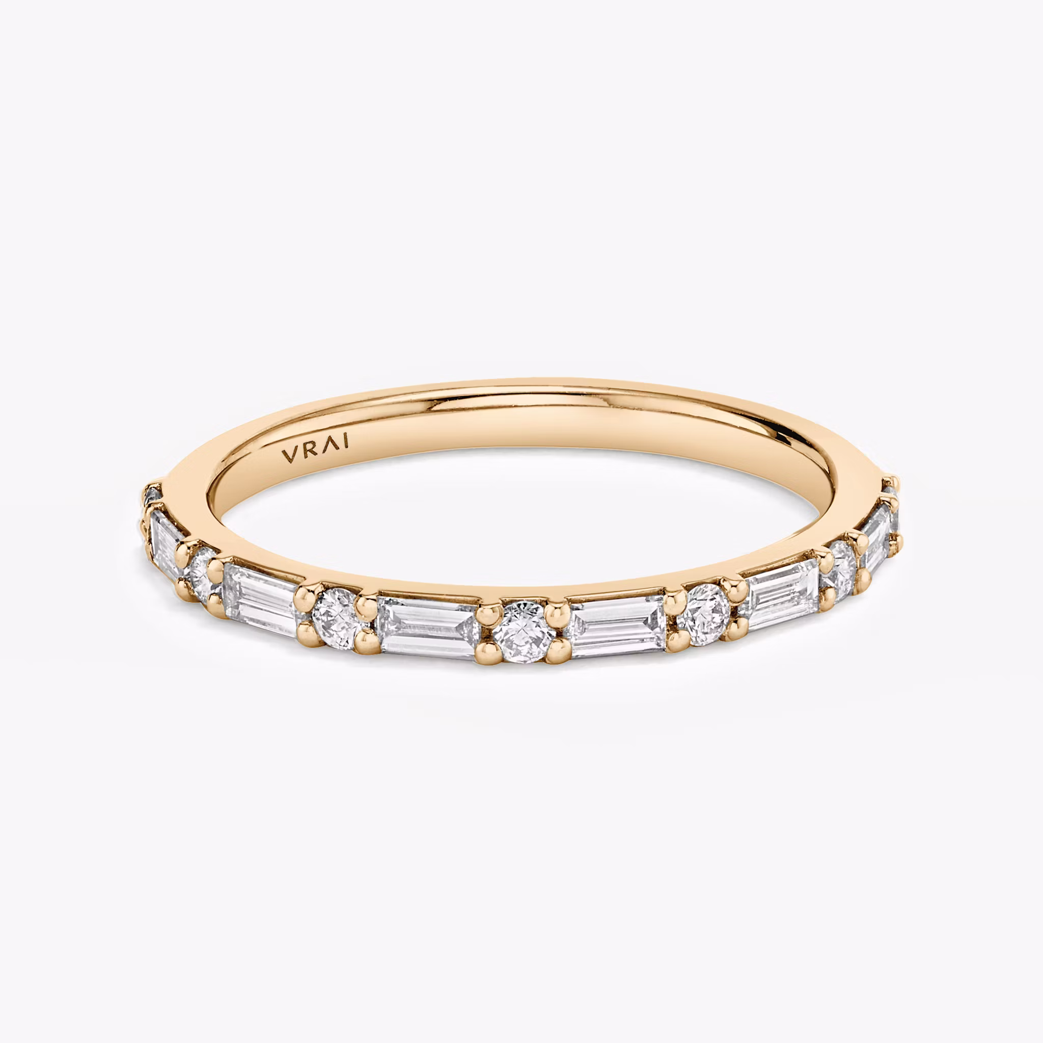 The Alternating Shapes Band Round Brilliant | Rose Gold