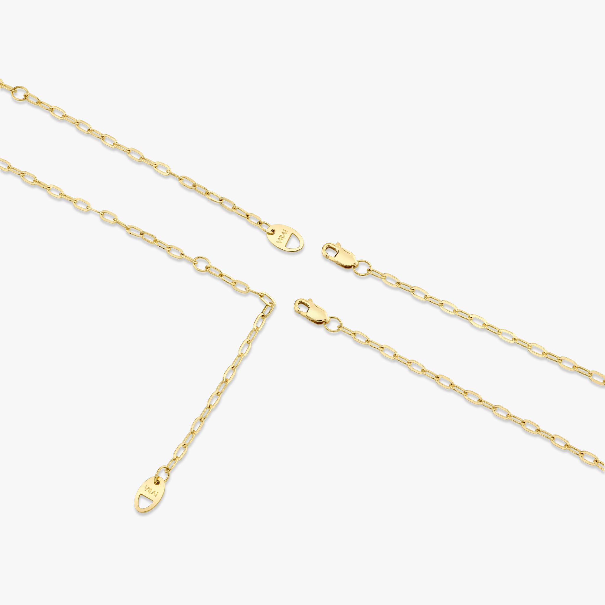 Suspended Solitaire Cross | cross | 18k | Yellow Gold | chainLength: 18-20