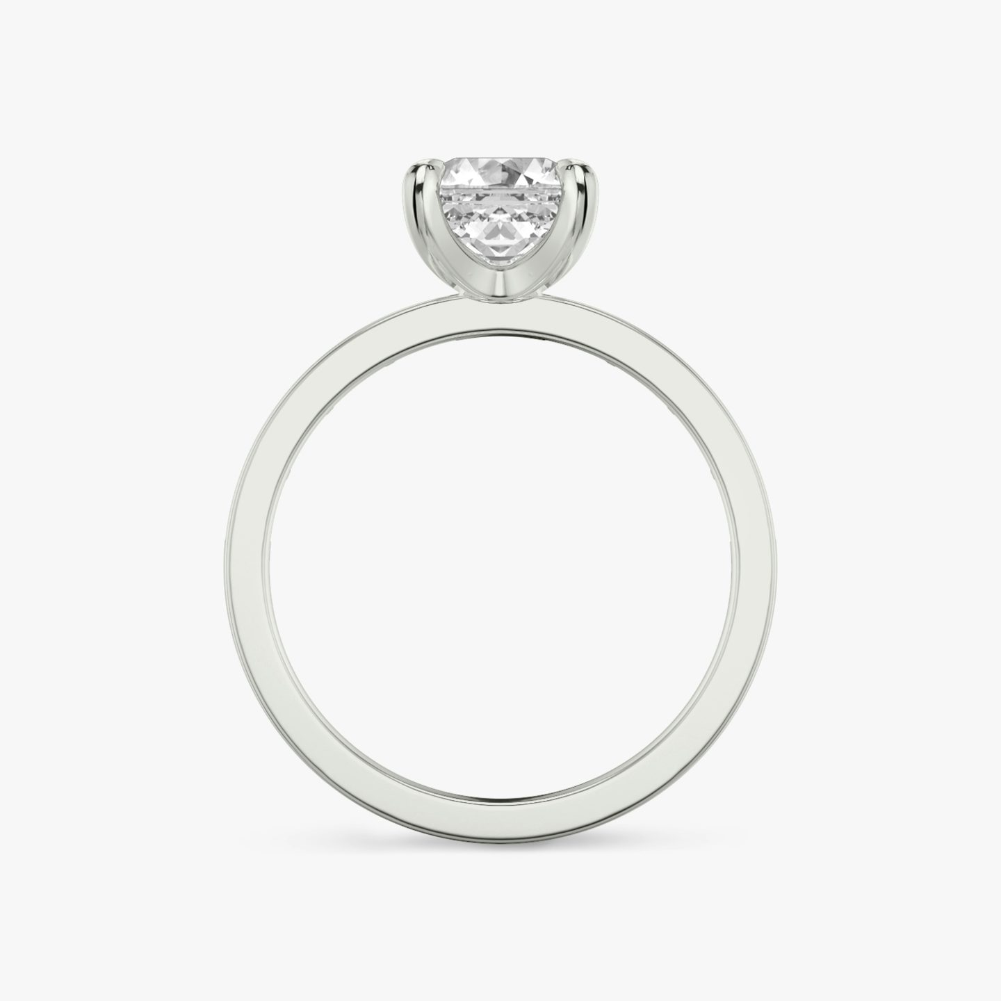 The Devotion | Asscher | Platinum | bandAccent: Pavé | bandStoneShape: Baguette | bandStoneStyle: original | diamondOrientation: vertical | caratWeight: other