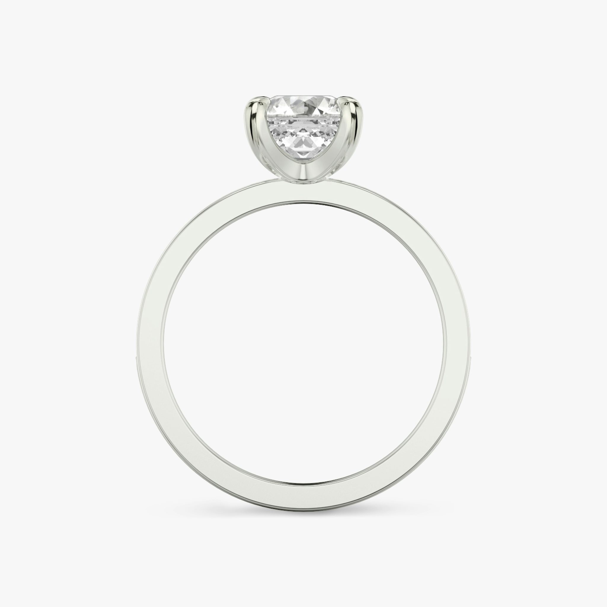 The Devotion | Asscher | 18k | White Gold | bandAccent: Pavé | bandStoneShape: Round Brilliant | bandStoneStyle: large | diamondOrientation: vertical | caratWeight: other