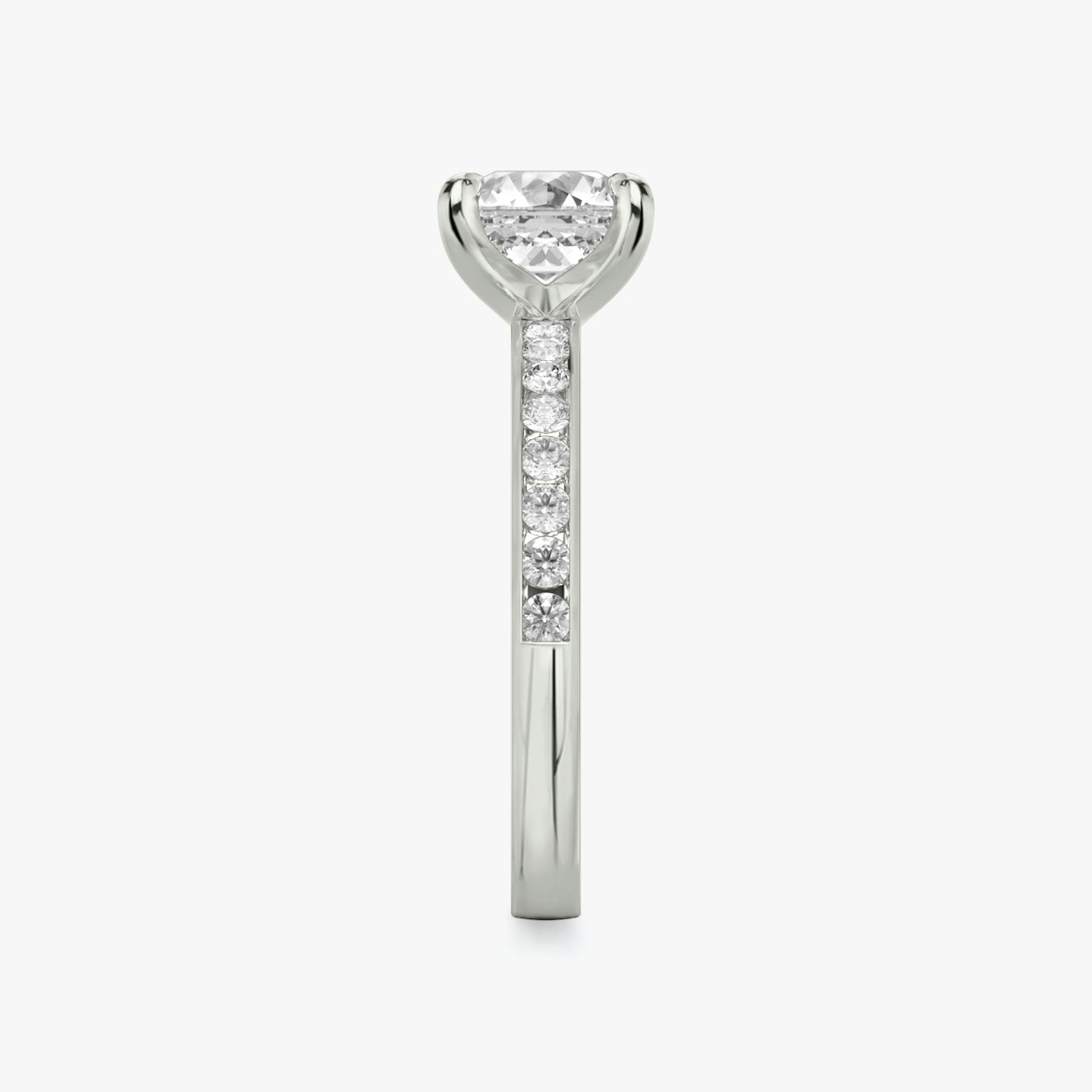The Devotion | Asscher | Platinum | bandAccent: Pavé | bandStoneShape: Round Brilliant | bandStoneStyle: large | diamondOrientation: vertical | caratWeight: other