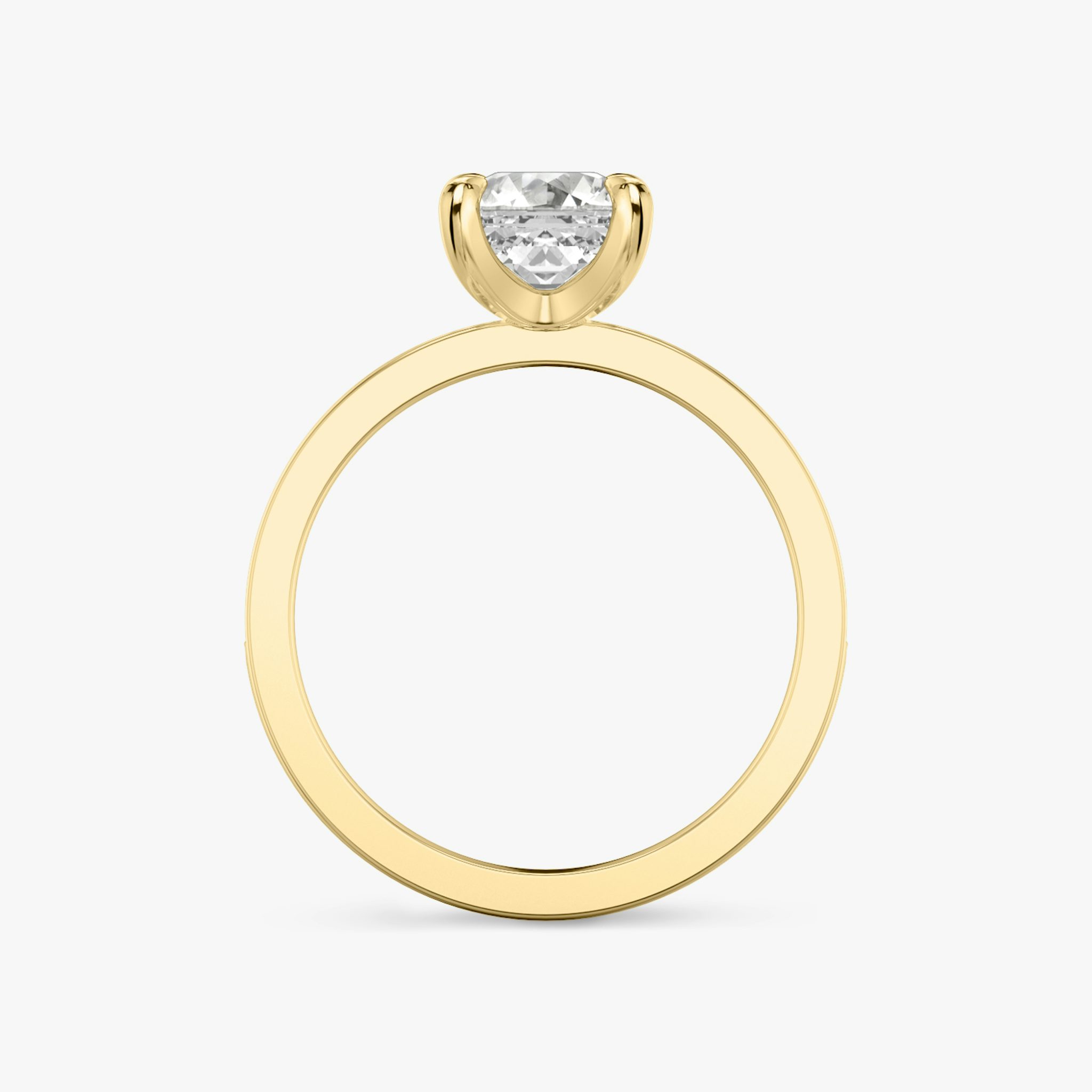 Anillo de compromiso Devotion | Asscher | 18k | Oro amarillo | bandAccent: Pavé | bandStoneShape: Brillante | bandStoneStyle: large | diamondOrientation: vertical | caratWeight: other