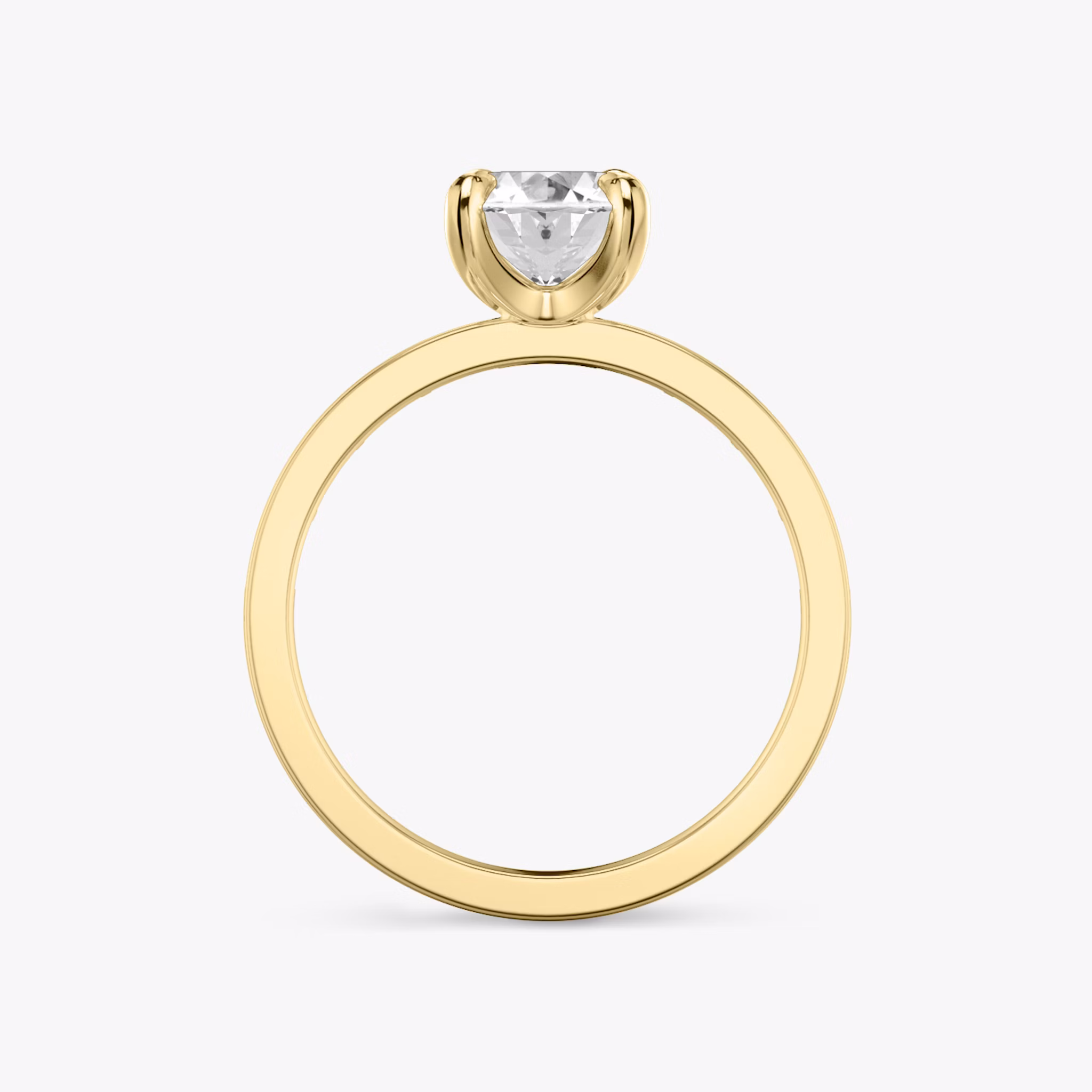 The Devotion | Oval | 18k | Yellow Gold | bandAccent: Pavé | bandStoneShape: Baguette | bandStoneStyle: original | diamondOrientation: vertical | caratWeight: other
