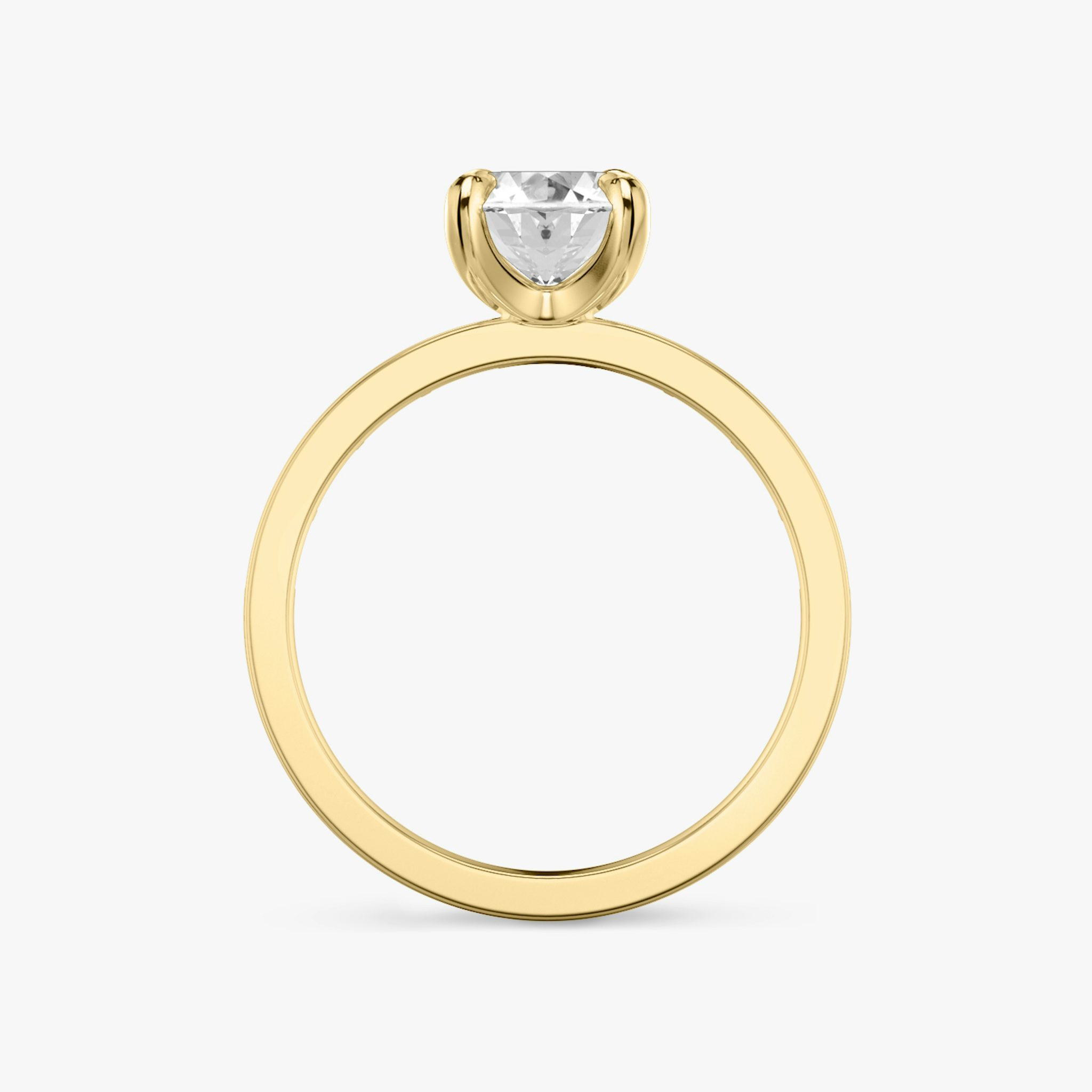 The Devotion | Oval | 18k | Yellow Gold | bandAccent: Pavé | bandStoneShape: Baguette | bandStoneStyle: original | diamondOrientation: vertical | caratWeight: other