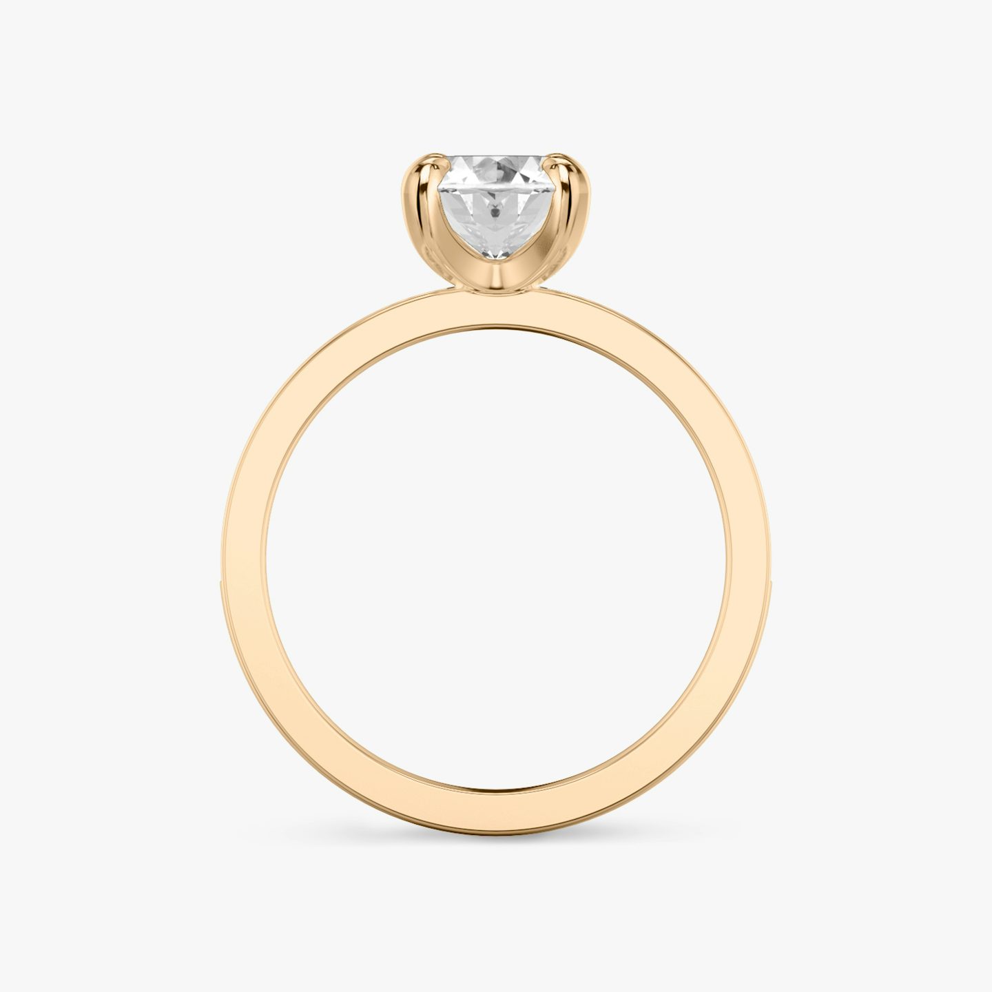 Devotion | Oval | 14k | Roségold | bandAccent: Mit Pavé-Besatz | bandStoneShape: Rund | bandStoneStyle: large | diamondOrientation: vertical | caratWeight: other